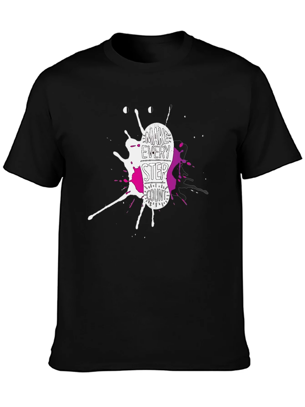 Make Every Step Count Graphic T-Shirt - Black product image 3