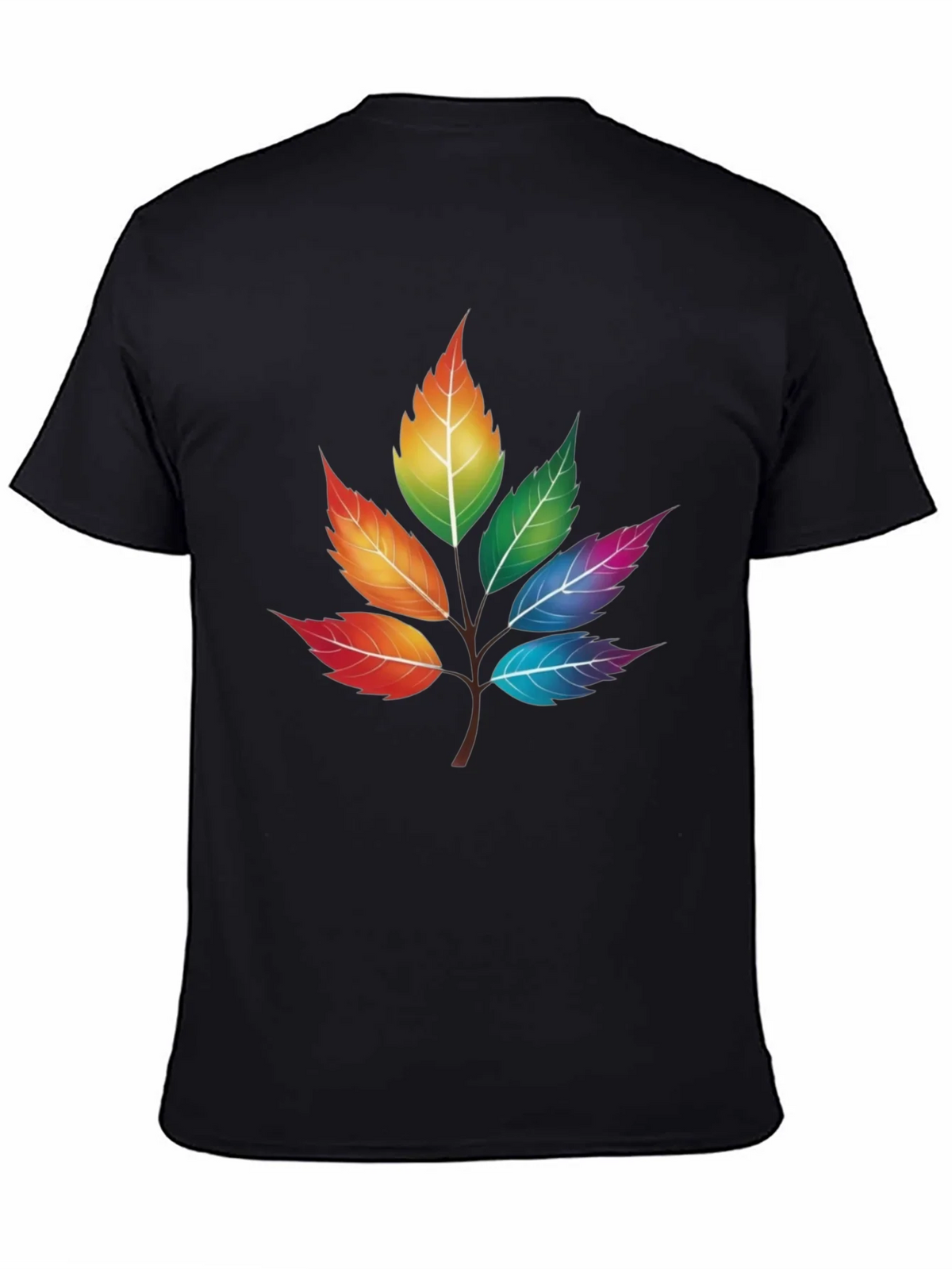 Rainbow Leaves T-Shirt - Unique Colorful Design product image 4