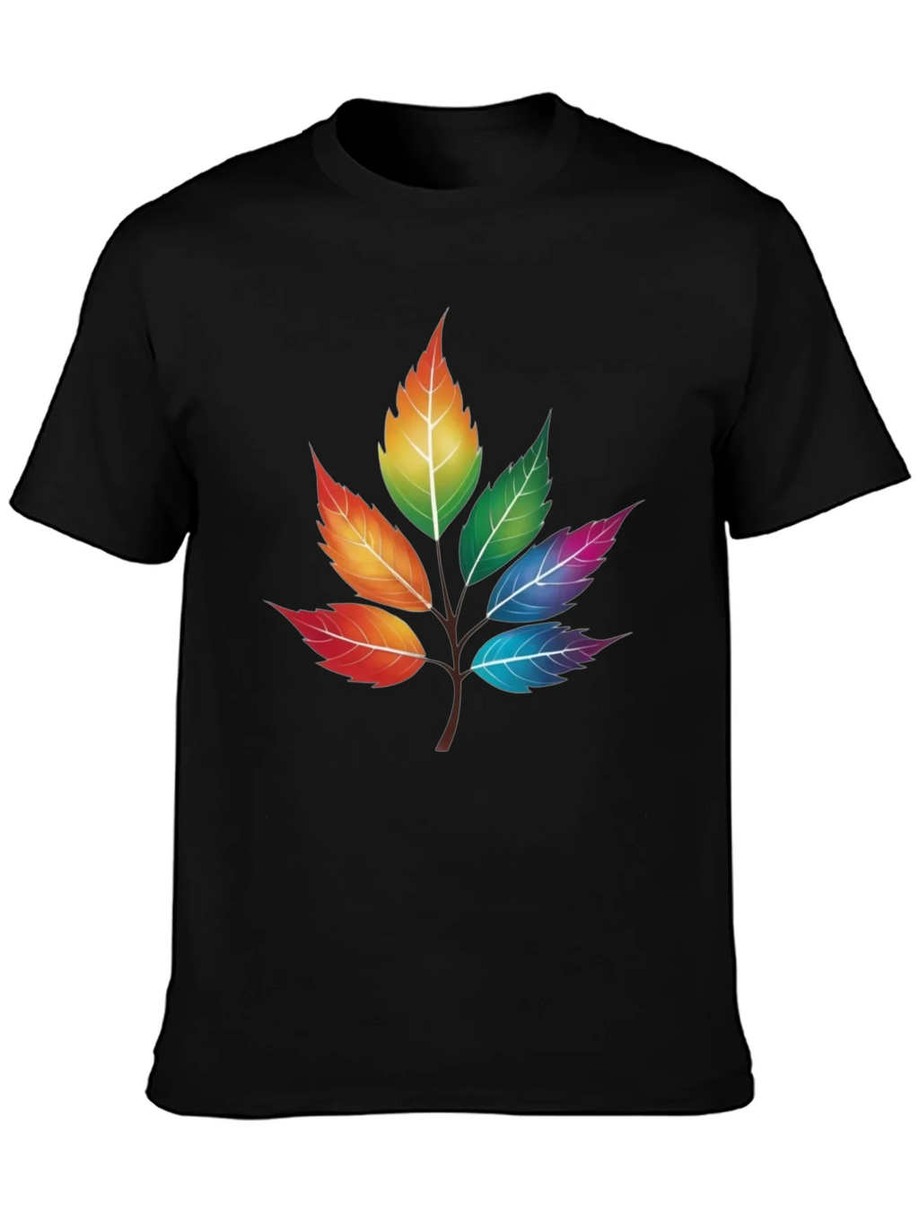 Rainbow Leaves T-Shirt - Unique Colorful Design product image 3