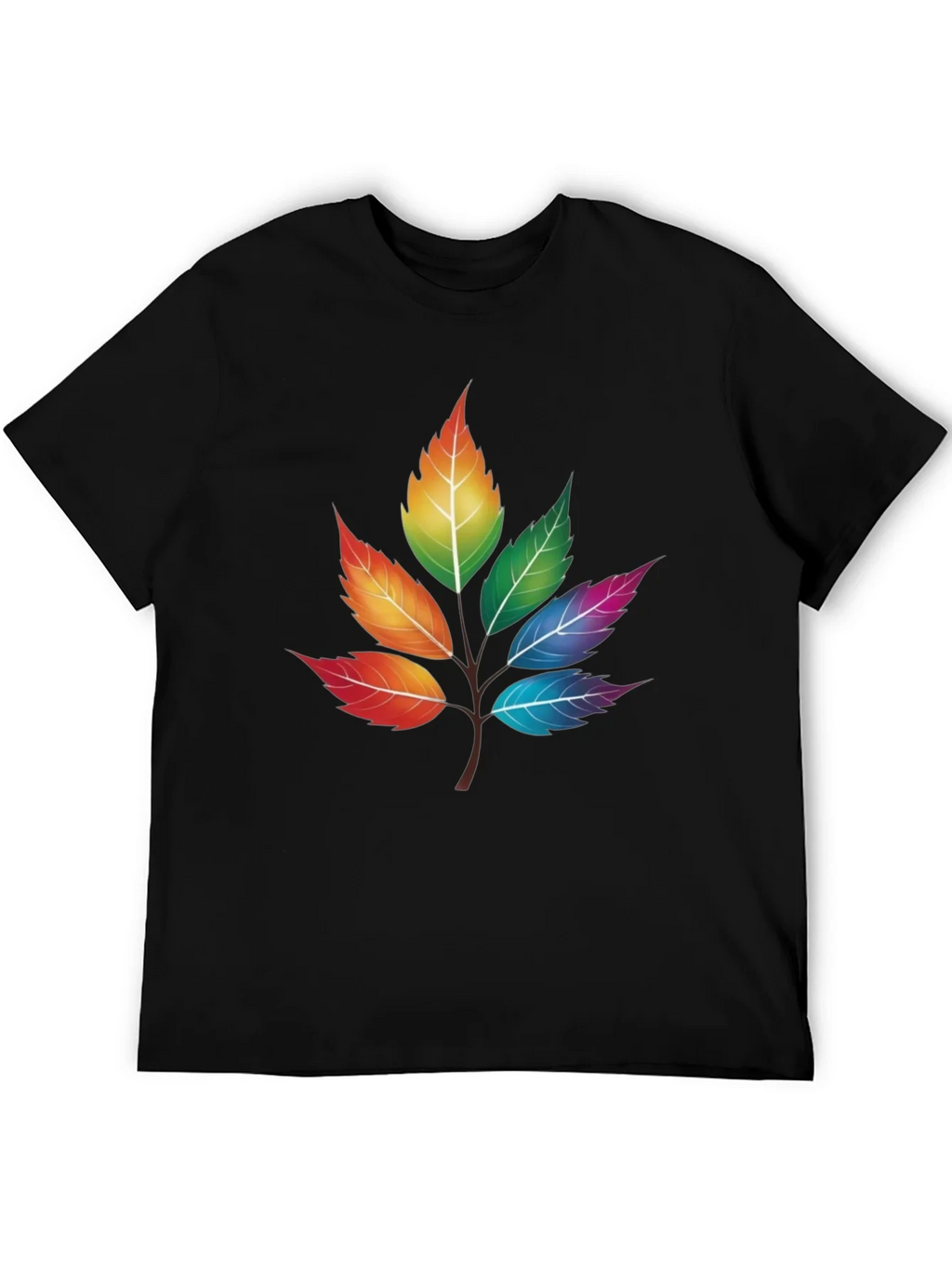 Rainbow Leaves T-Shirt - Unique Colorful Design product image 5