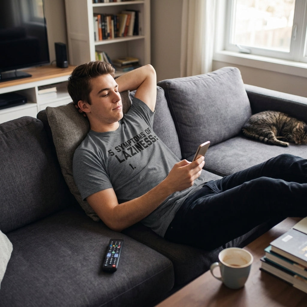 5 Symtoms Of Laziness List Men's T Shirt product image 2