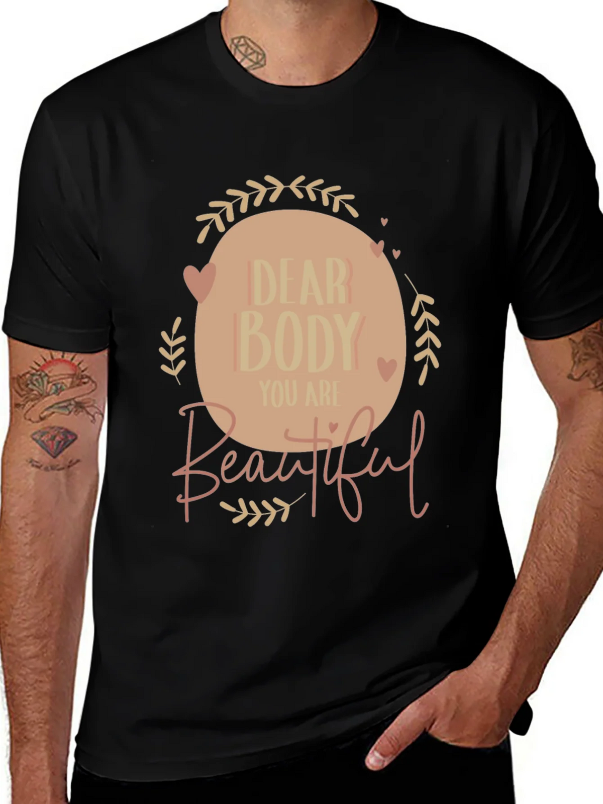 Dear Body Graphic Tee - Positive Affirmation Shirt product image 1