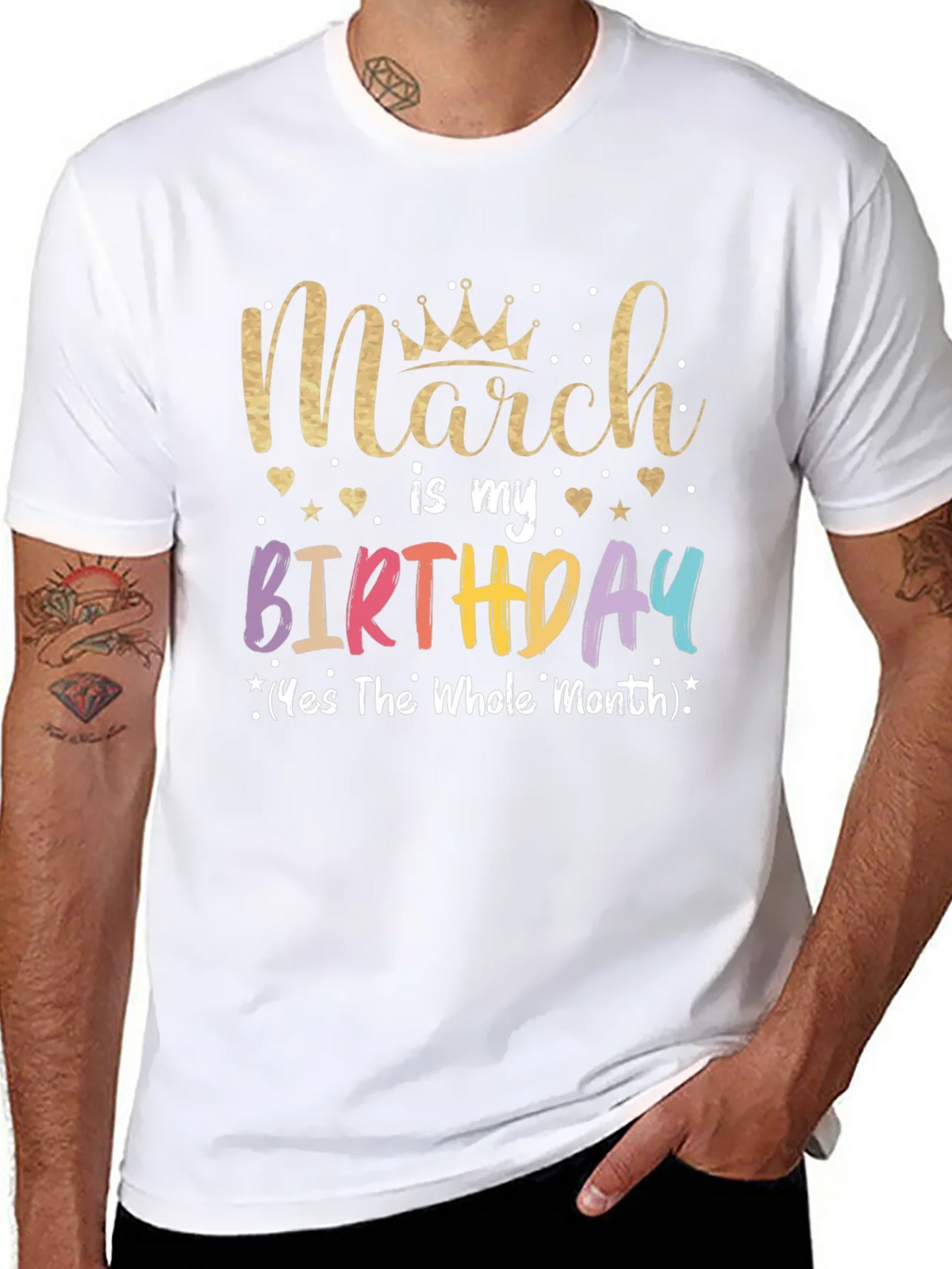 March Birthday T-Shirt: Whole Month Celebration product image 6