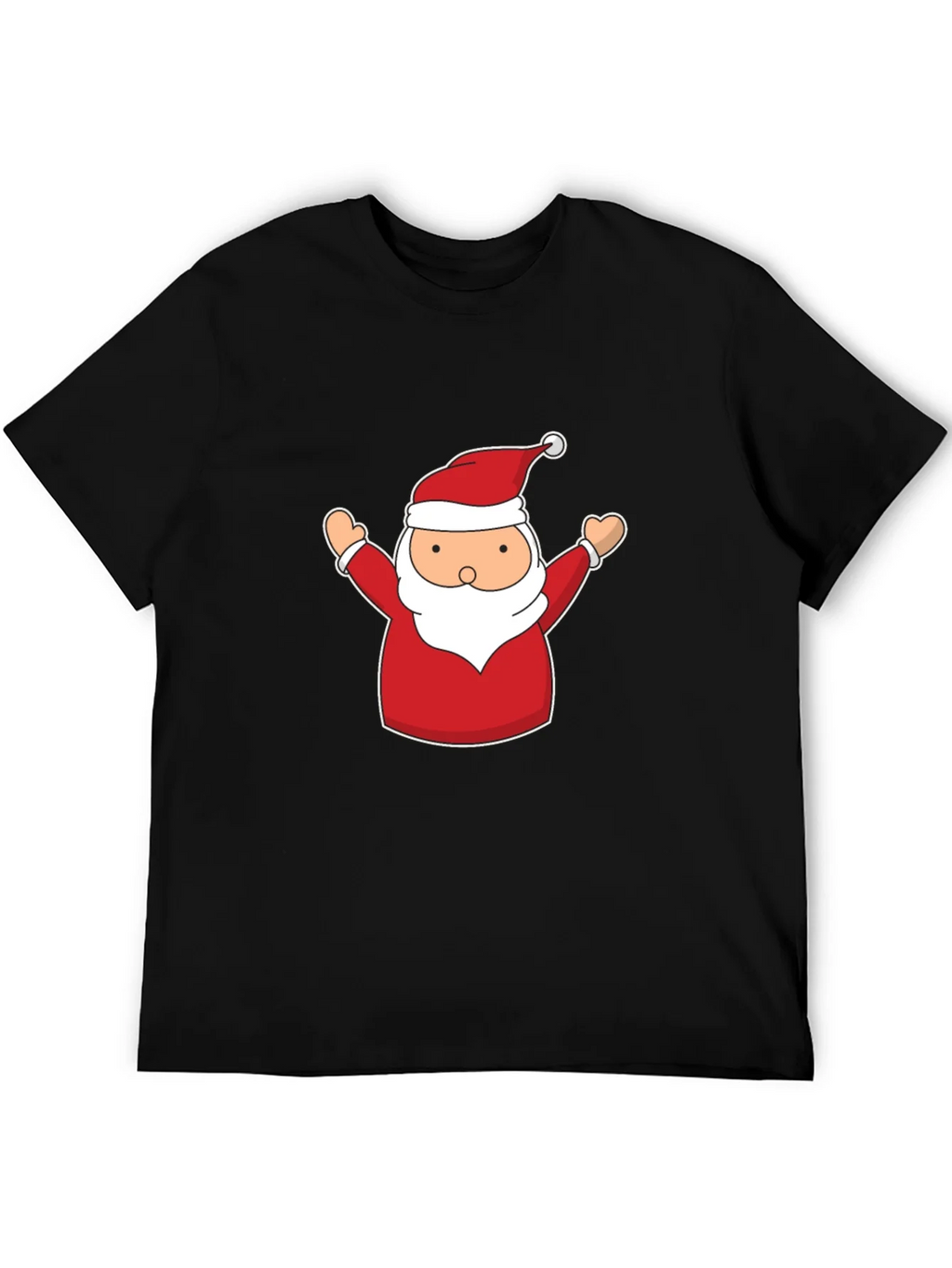 Festive Santa Claus Graphic Tee - Black product image 5