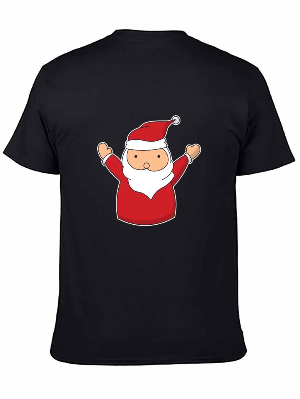 Festive Santa Claus Graphic Tee - Black product image 4