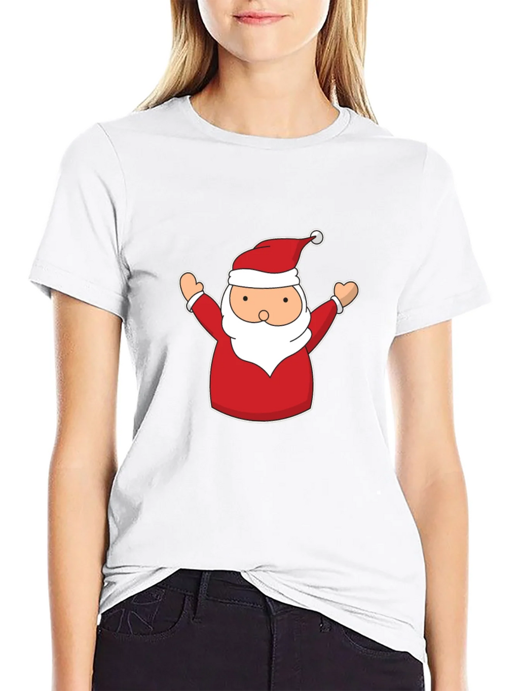 Festive Santa Claus Graphic Tee - Black product image 8