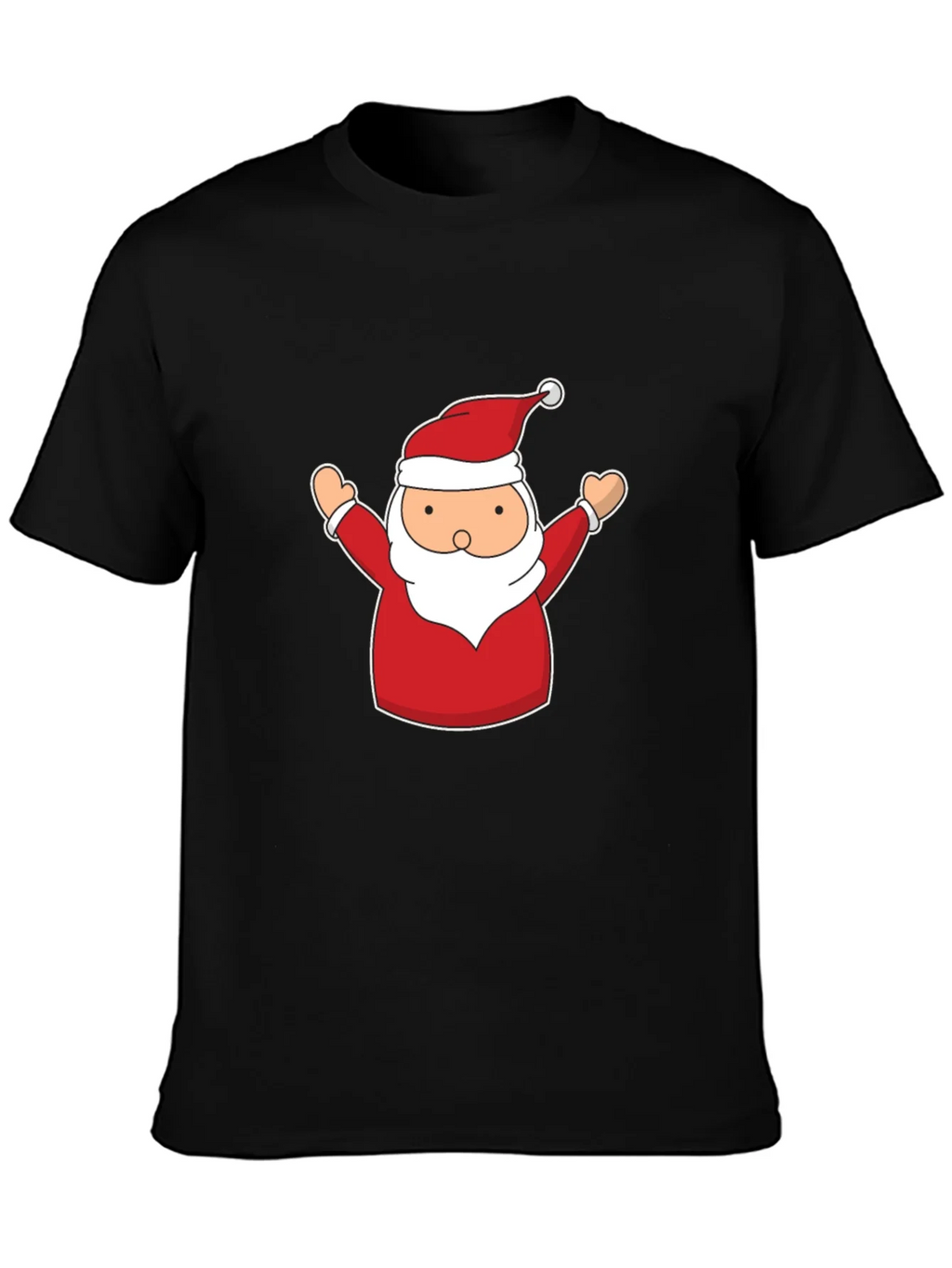 Festive Santa Claus Graphic Tee - Black product image 3