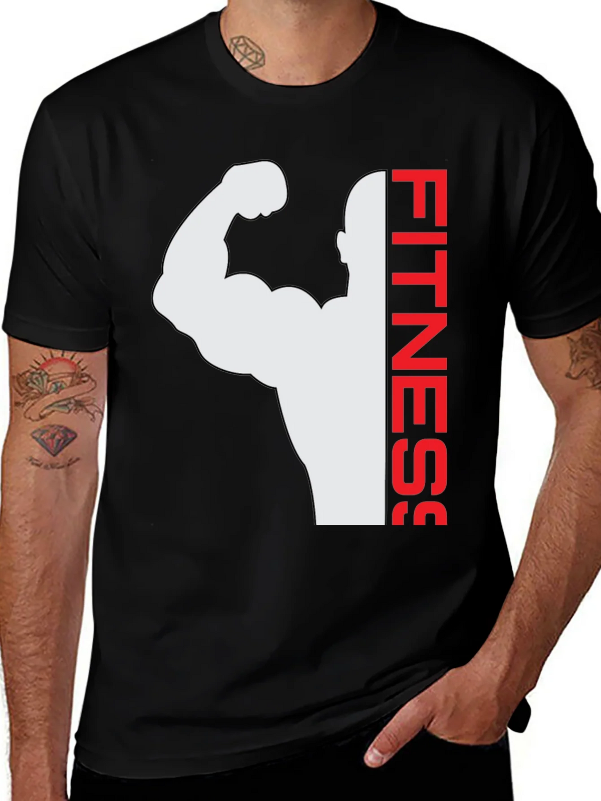 Fitness Graphic Tee - Black Bodybuilder Shirt product image 1