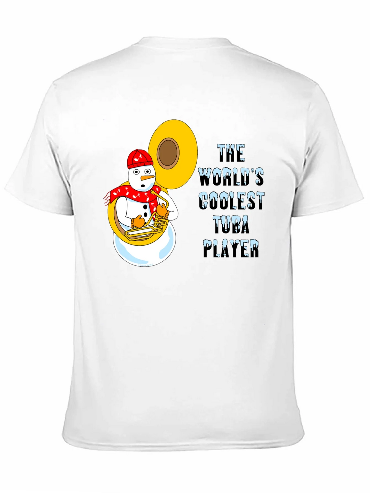 Coolest Tuba Player Snowman Graphic Tee product image 10