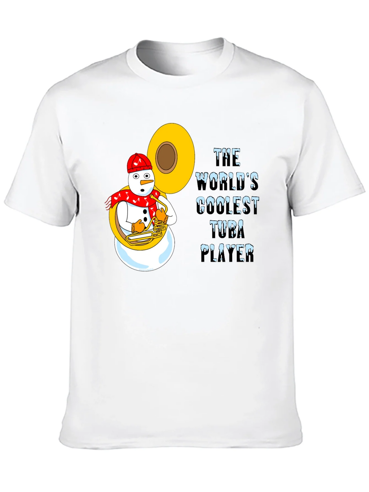 Coolest Tuba Player Snowman Graphic Tee product image 9