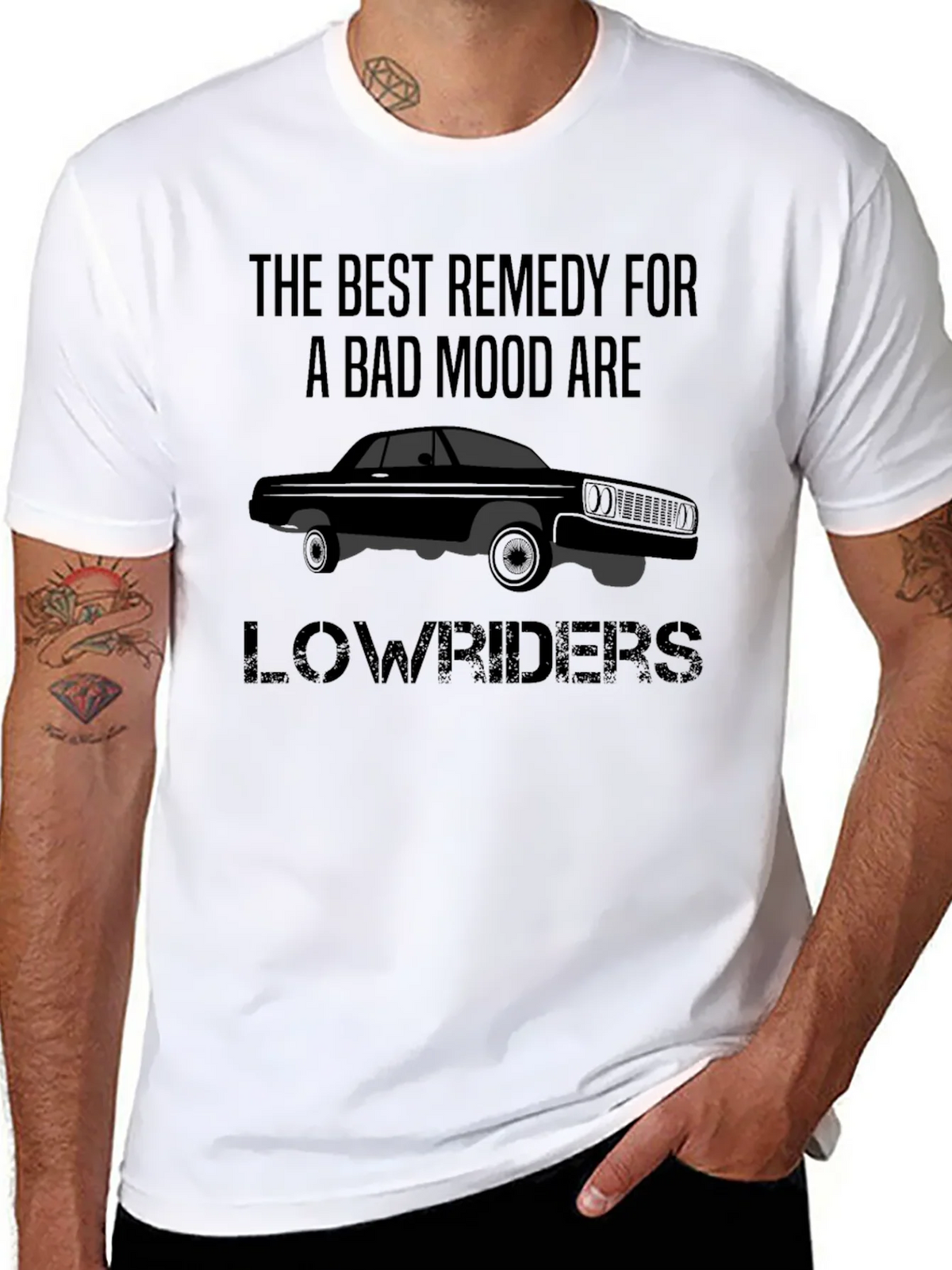 Lowrider Car T-Shirt: Best Remedy Bad Mood Tee product image 6