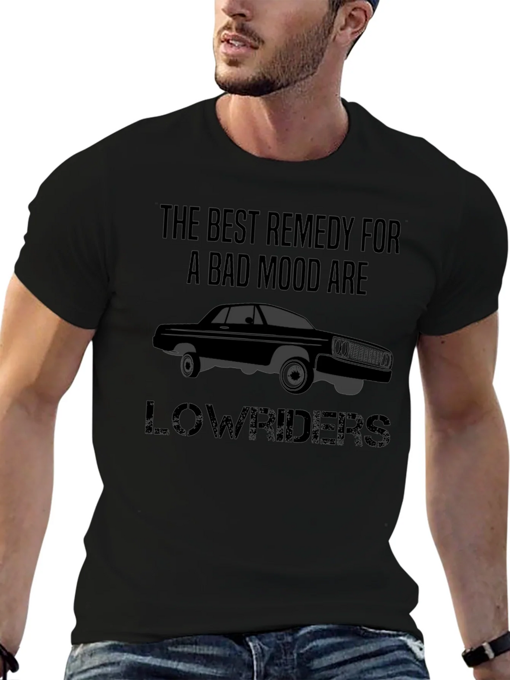 Lowrider Car T-Shirt: Best Remedy Bad Mood Tee product image 5