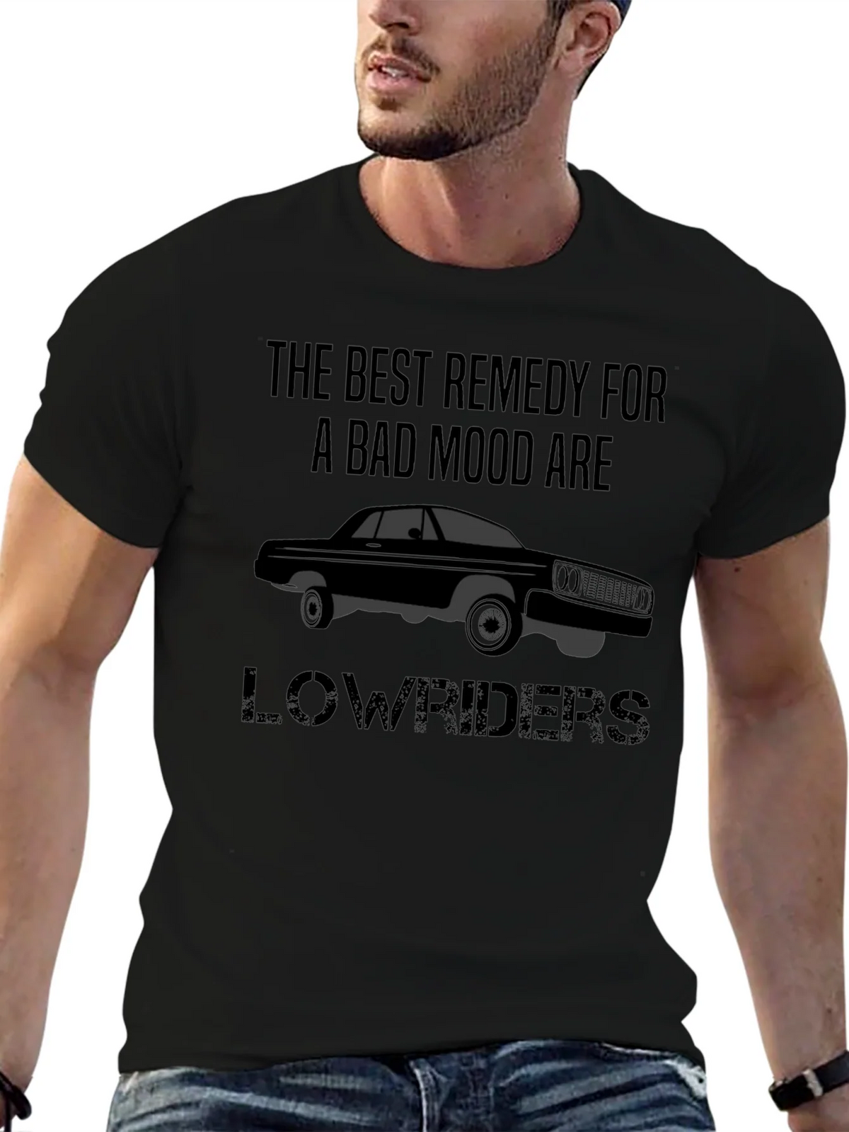 Lowrider Car T-Shirt: Best Remedy Bad Mood Tee product image 5