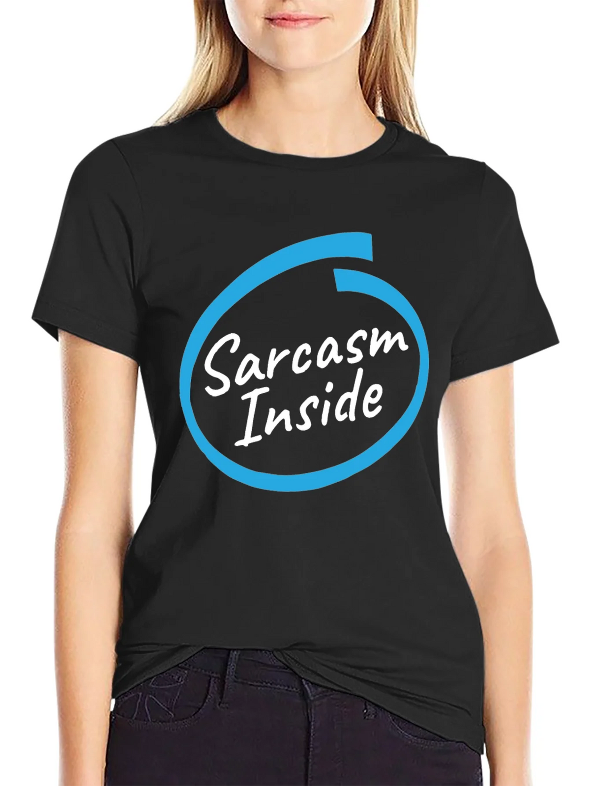 Sarcasm Inside Black T-Shirt - Funny Graphic Tee product image 2