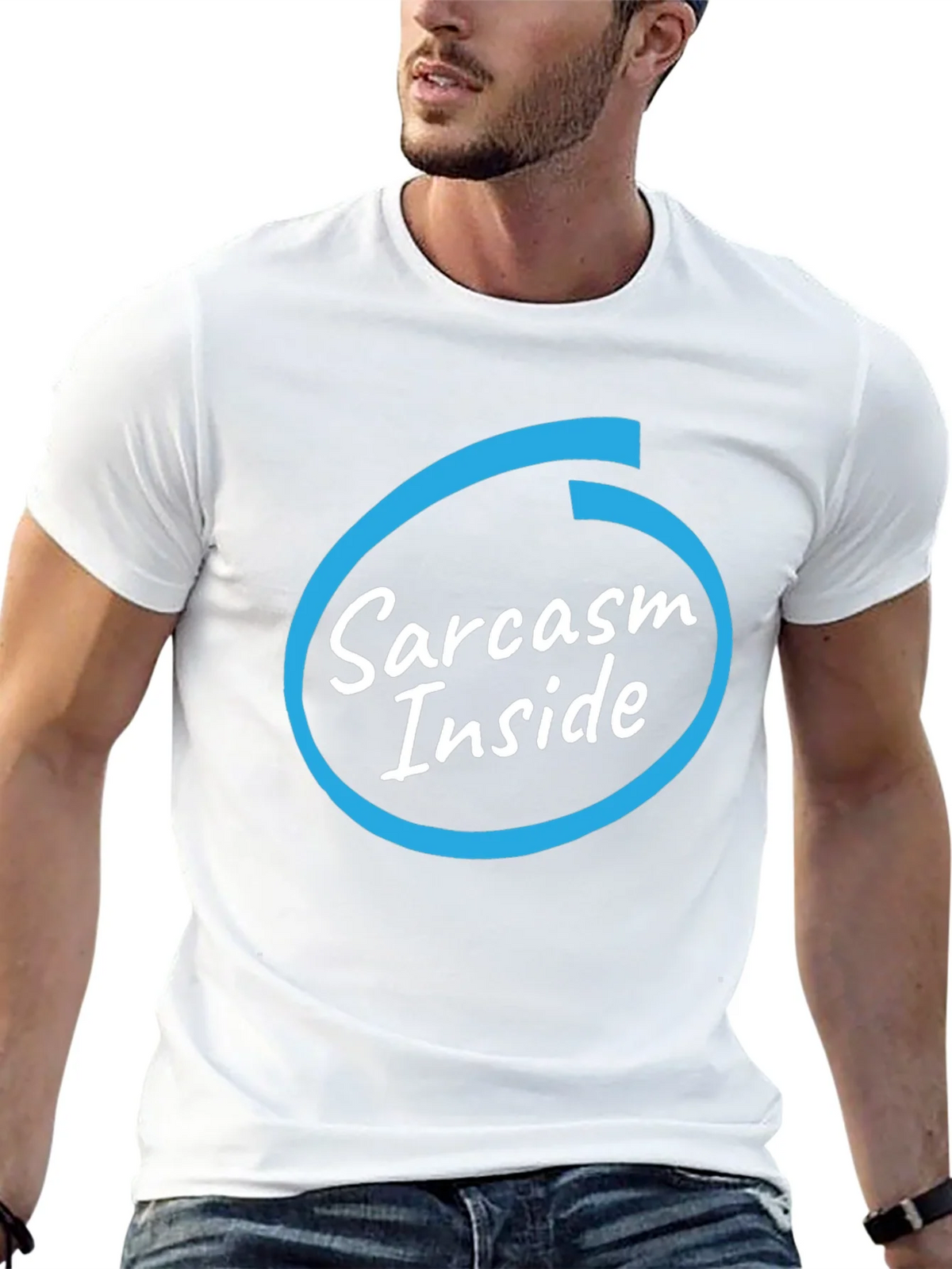 Sarcasm Inside Black T-Shirt - Funny Graphic Tee product image 10