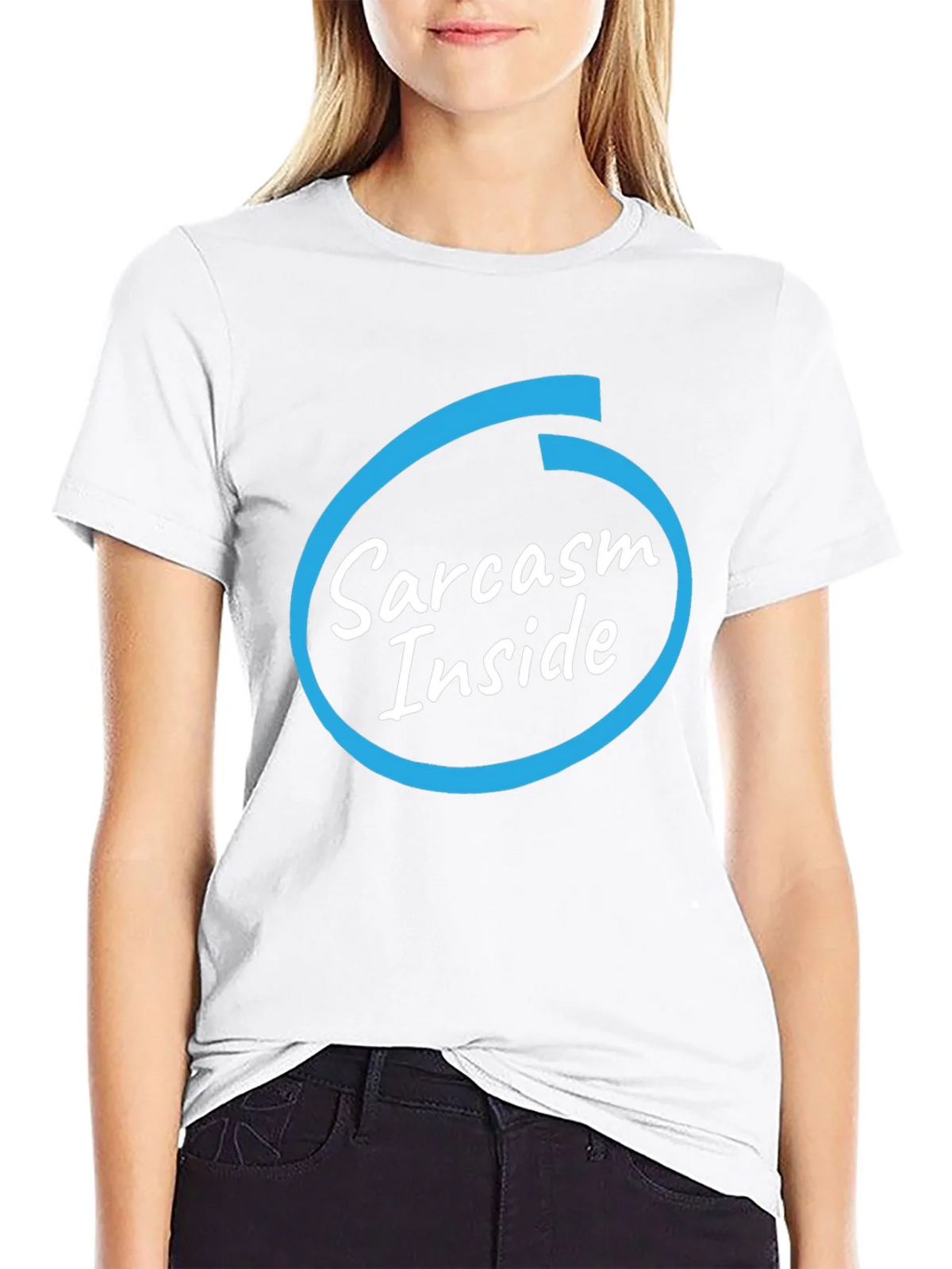 Sarcasm Inside Black T-Shirt - Funny Graphic Tee product image 6