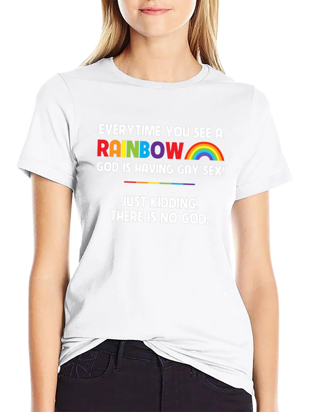 Rainbow Atheist T-Shirt - Funny & Bold Design product image 8