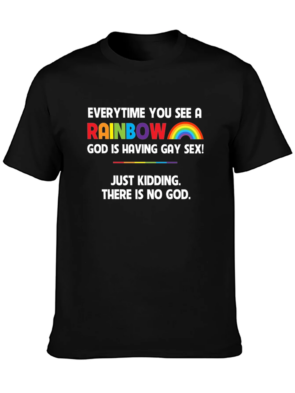 Rainbow Atheist T-Shirt - Funny & Bold Design product image 3