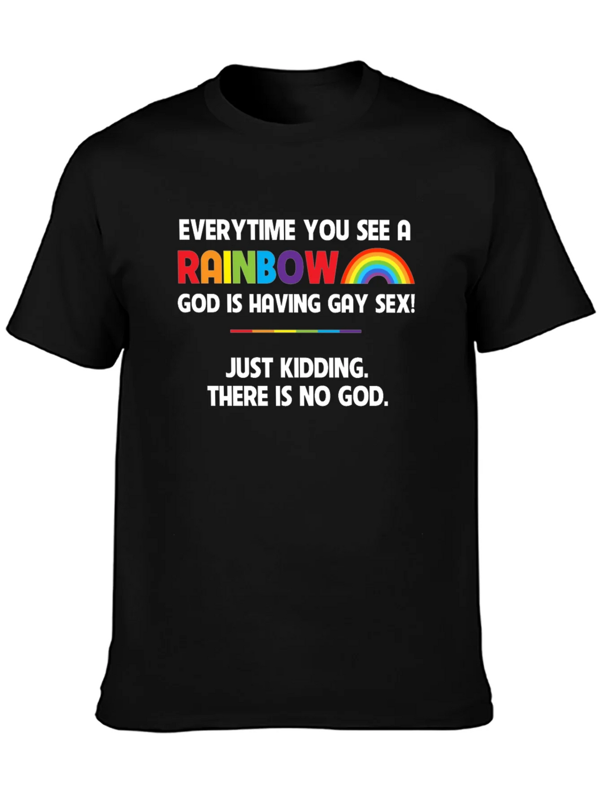 Rainbow Atheist T-Shirt - Funny & Bold Design product image 3