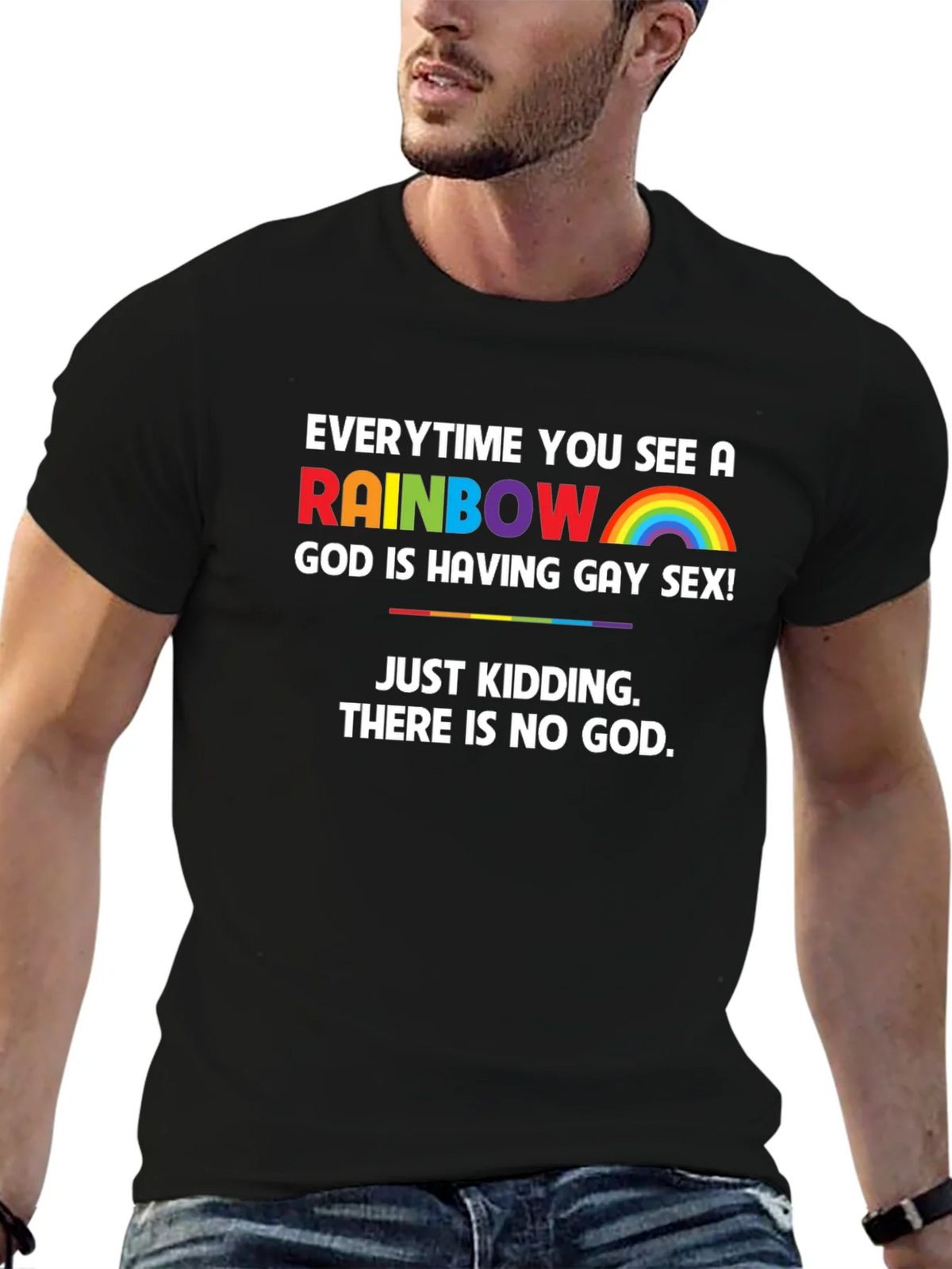 Rainbow Atheist T-Shirt - Funny & Bold Design product image 6