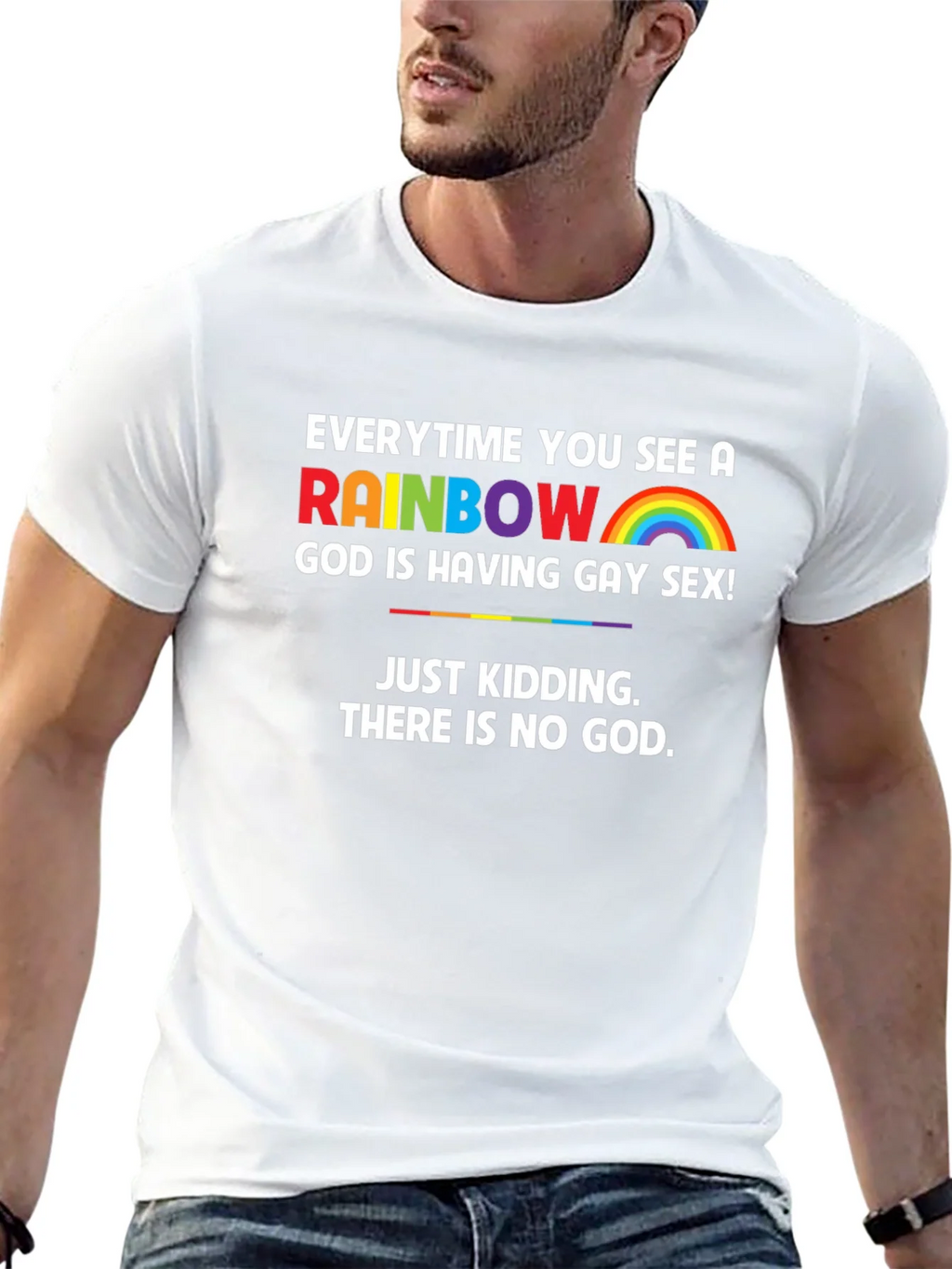 Rainbow Atheist T-Shirt - Funny & Bold Design product image 12