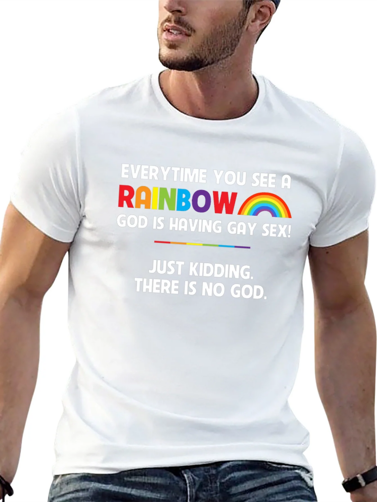 Rainbow Atheist T-Shirt - Funny & Bold Design product image 12