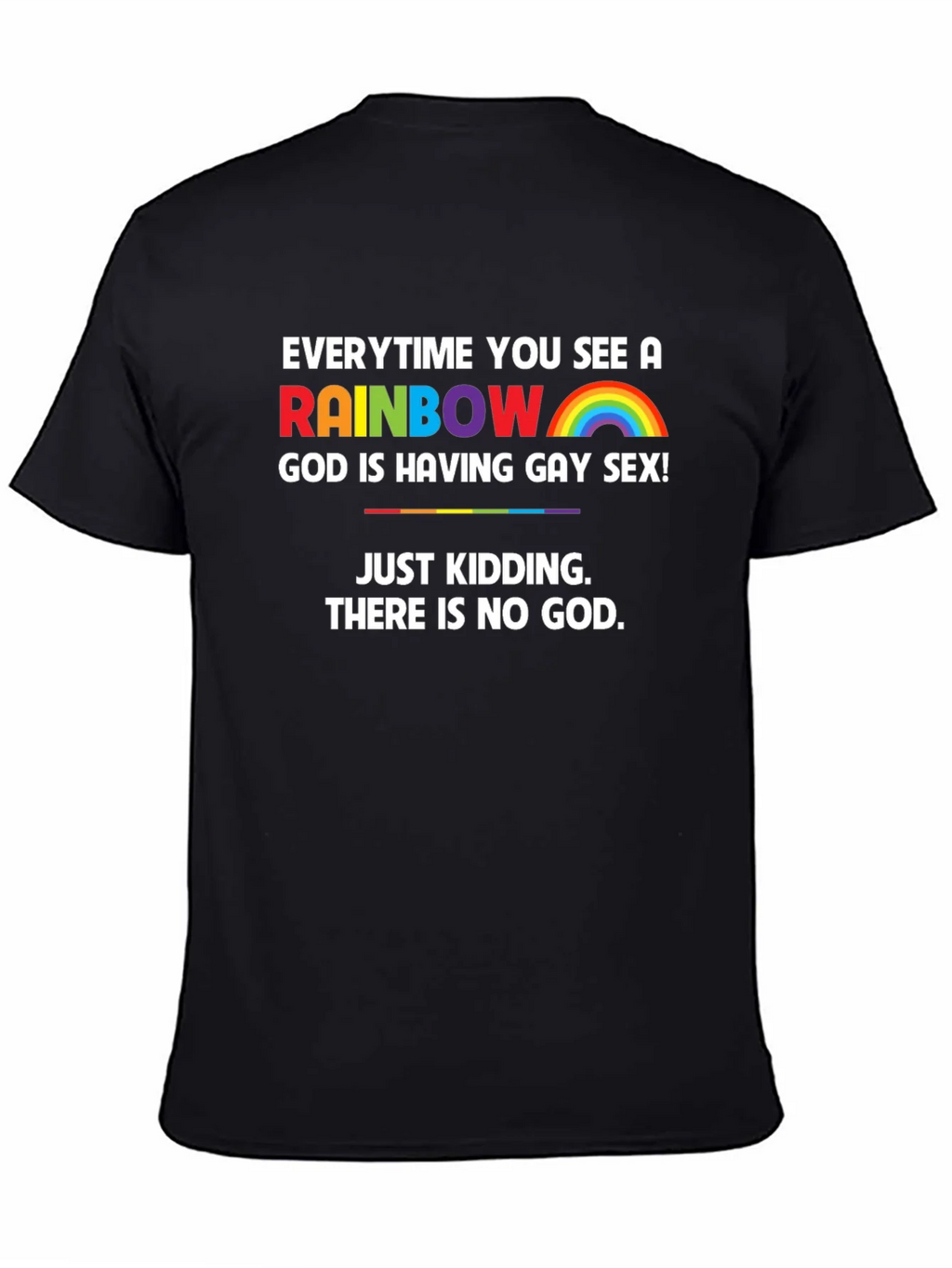 Rainbow Atheist T-Shirt - Funny & Bold Design product image 4