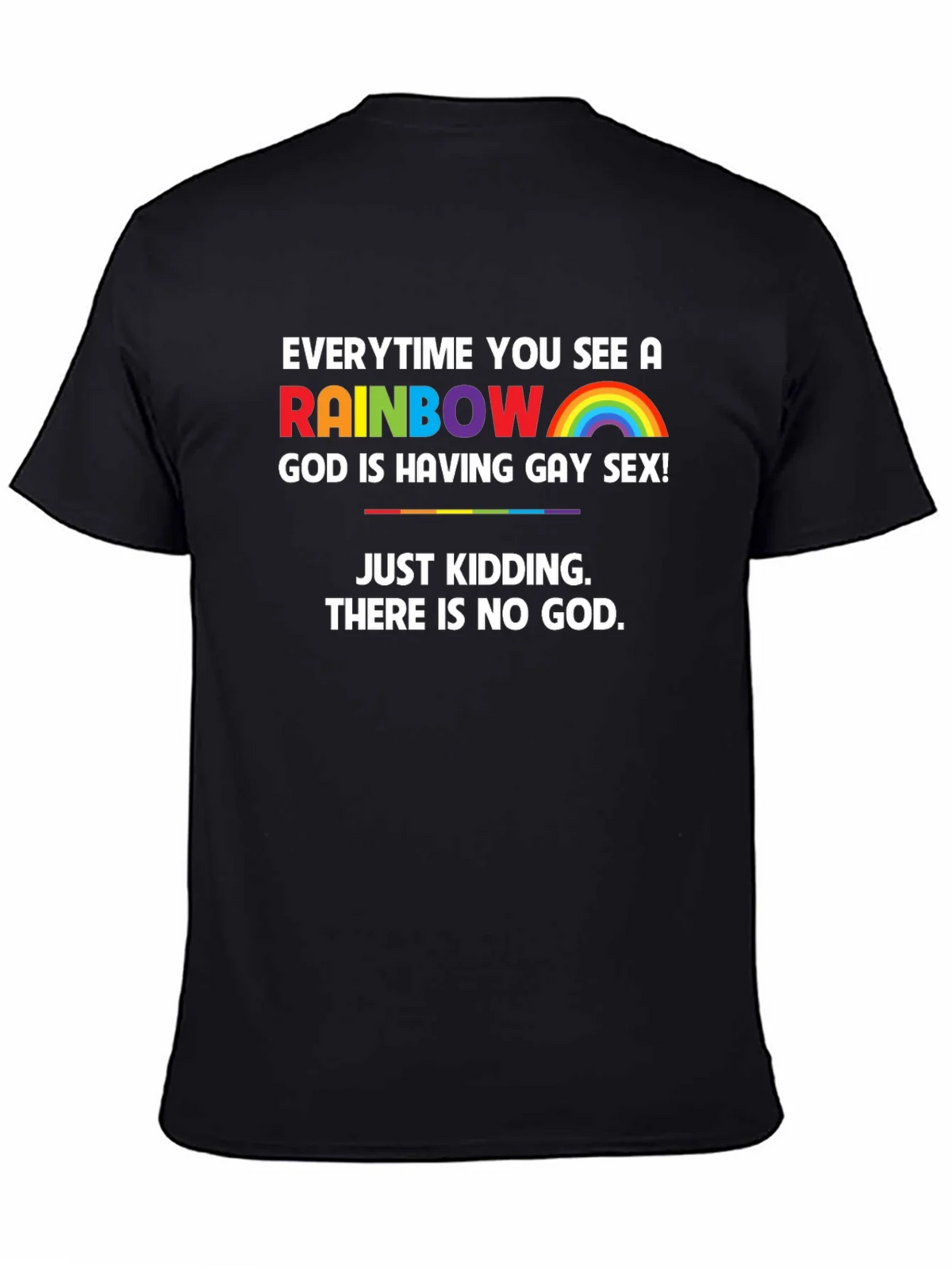 Rainbow Atheist T-Shirt - Funny & Bold Design product image 4