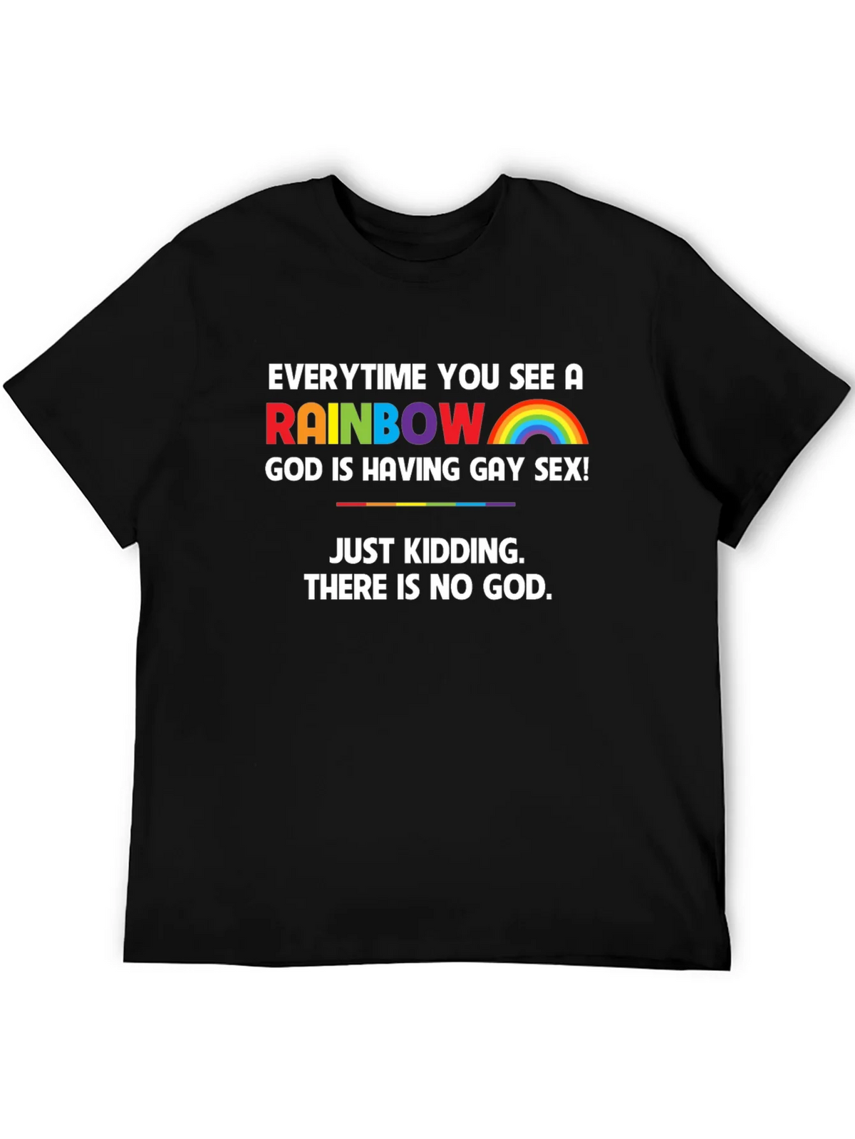 Rainbow Atheist T-Shirt - Funny & Bold Design product image 5
