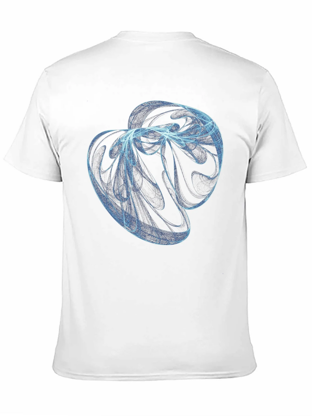 Abstract Blue Swirl Graphic Black T-Shirt product image 8