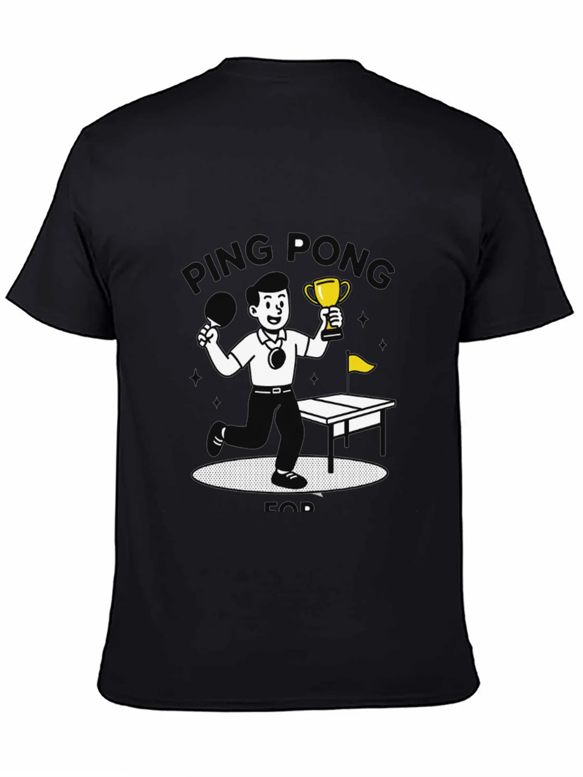 Ping Pong Champ Black Graphic T-Shirt product image 4