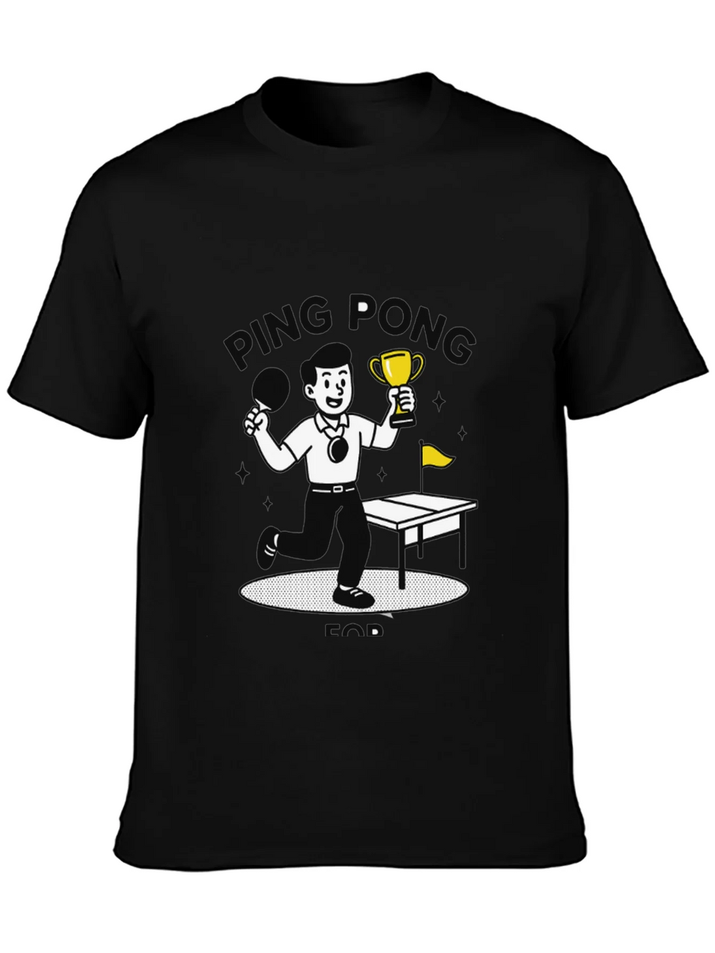 Ping Pong Champ Black Graphic T-Shirt product image 3