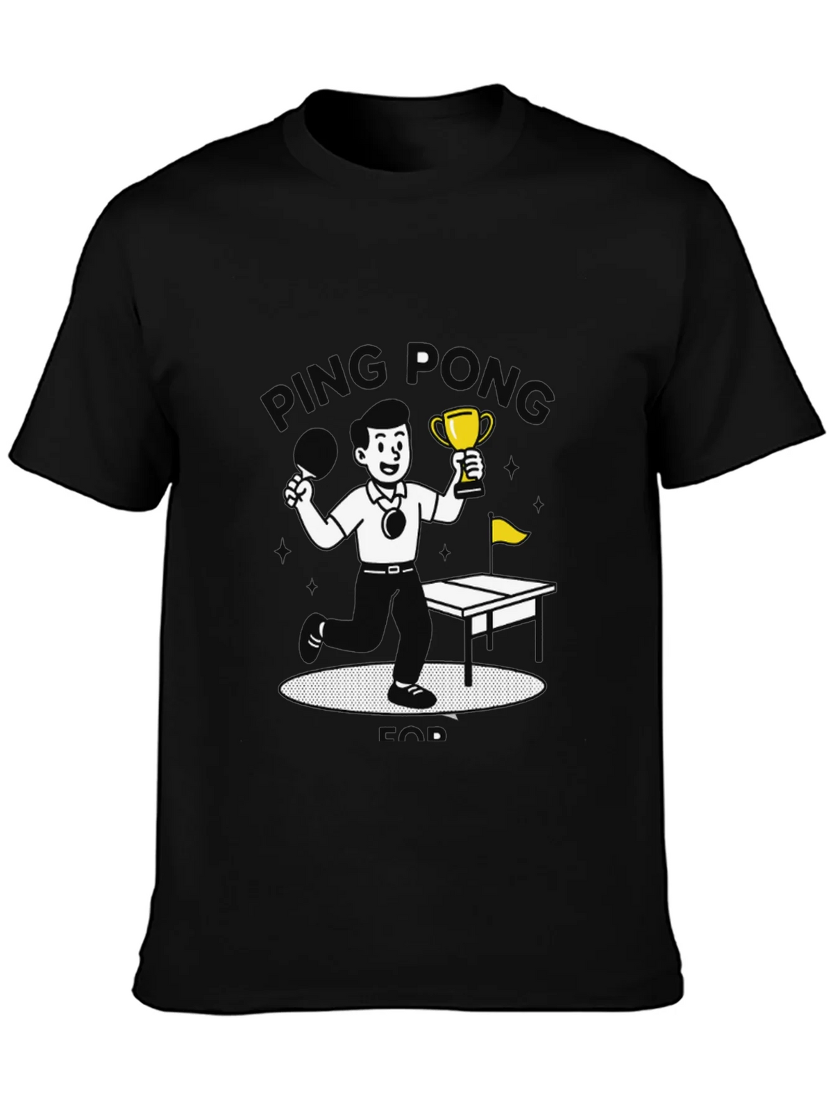 Ping Pong Champ Black Graphic T-Shirt product image 3