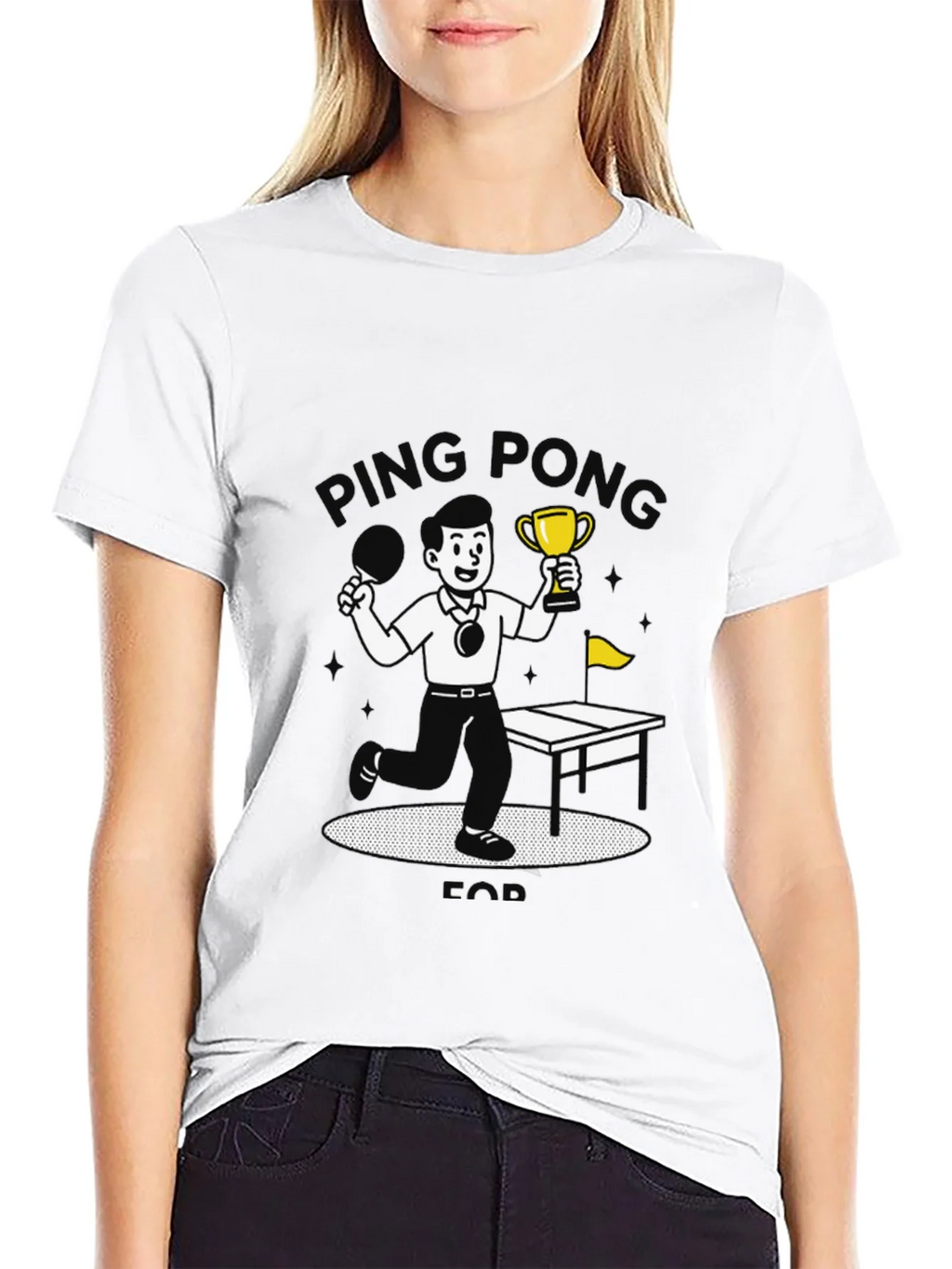 Ping Pong Champ Black Graphic T-Shirt product image 8