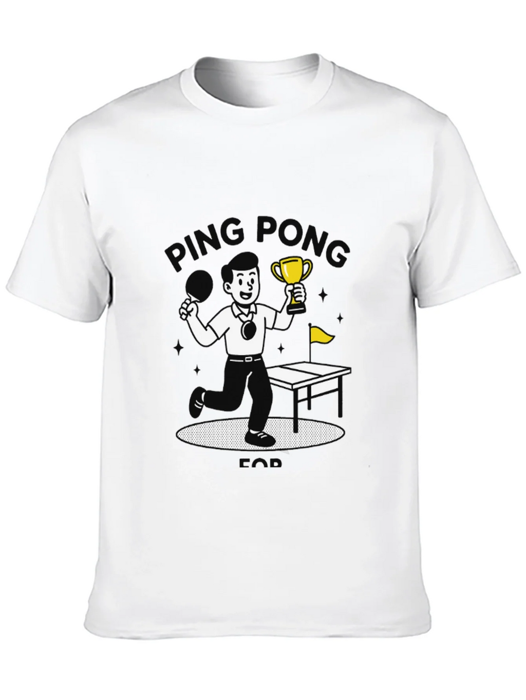Ping Pong Champ Black Graphic T-Shirt product image 9