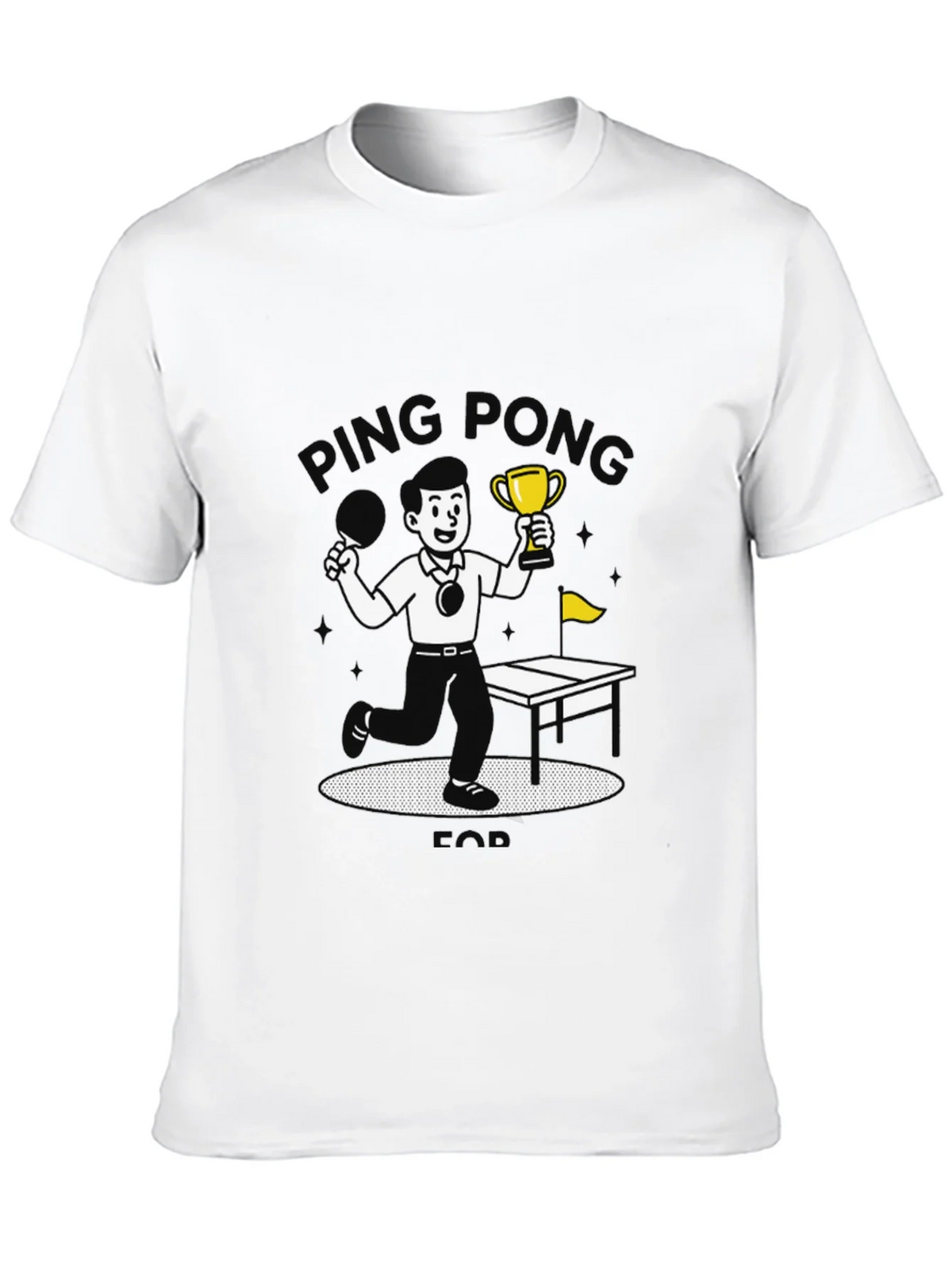 Ping Pong Champ Black Graphic T-Shirt product image 9