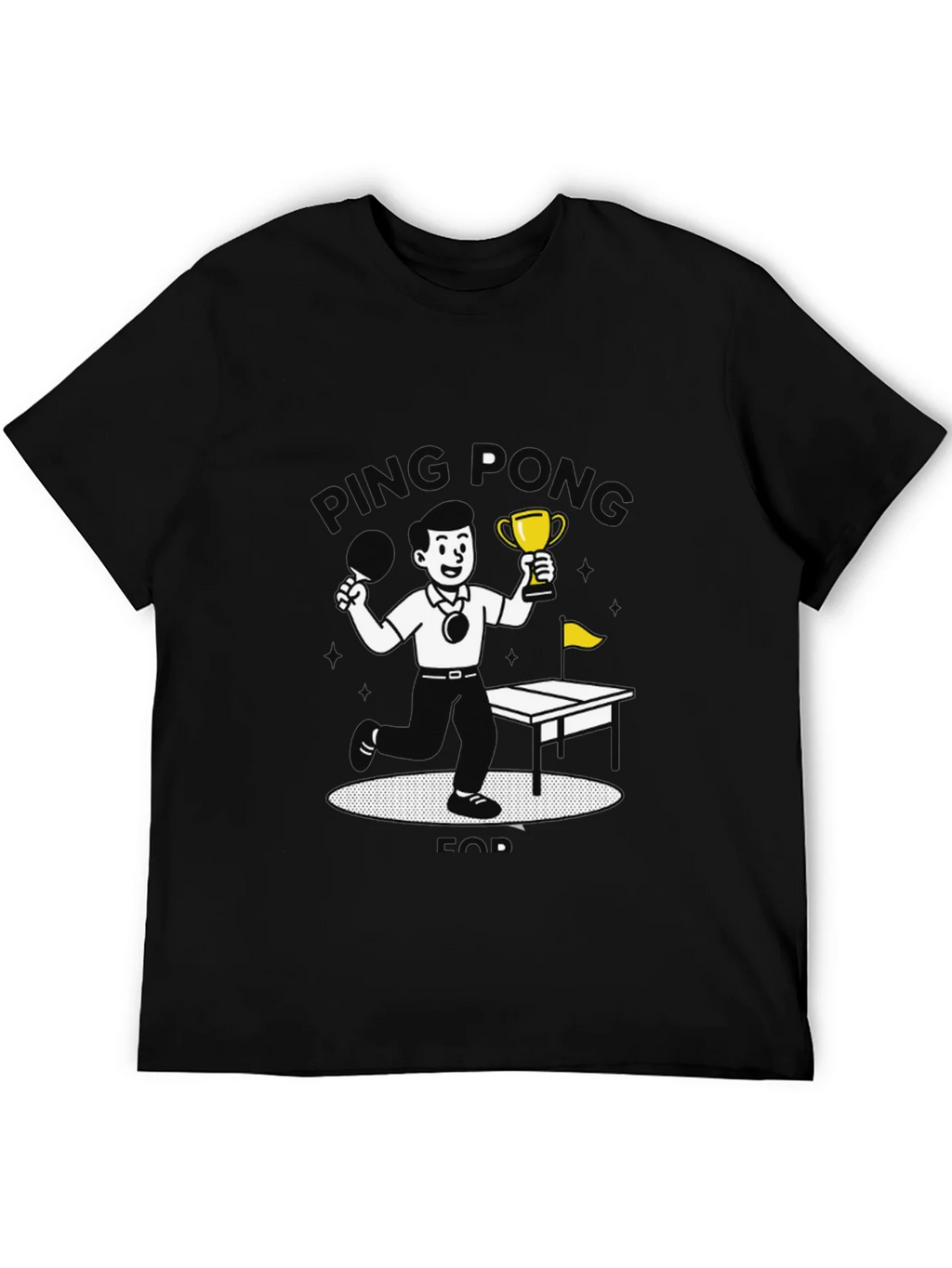 Ping Pong Champ Black Graphic T-Shirt product image 5