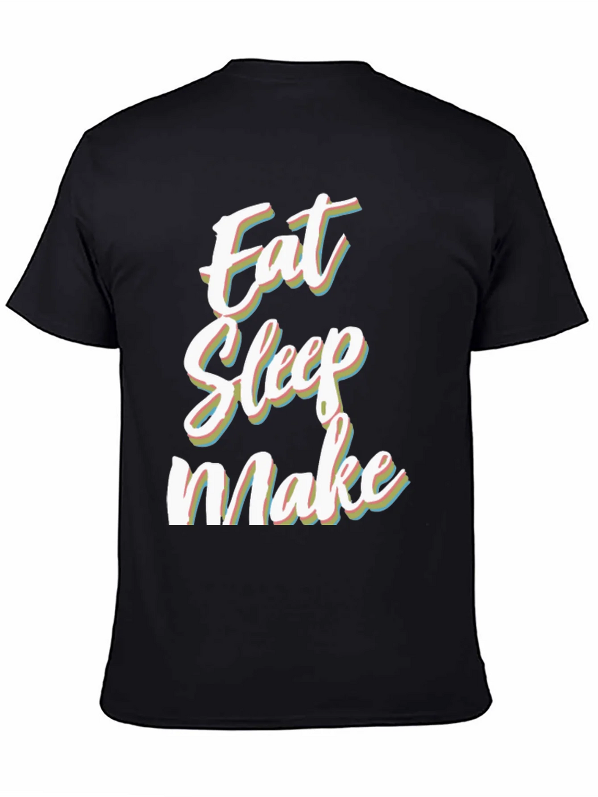 Eat Sleep Make Black Graphic Tee product image 3