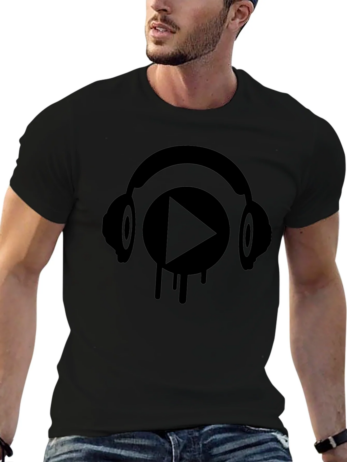 Headphones Play Graphic T-Shirt product image 5