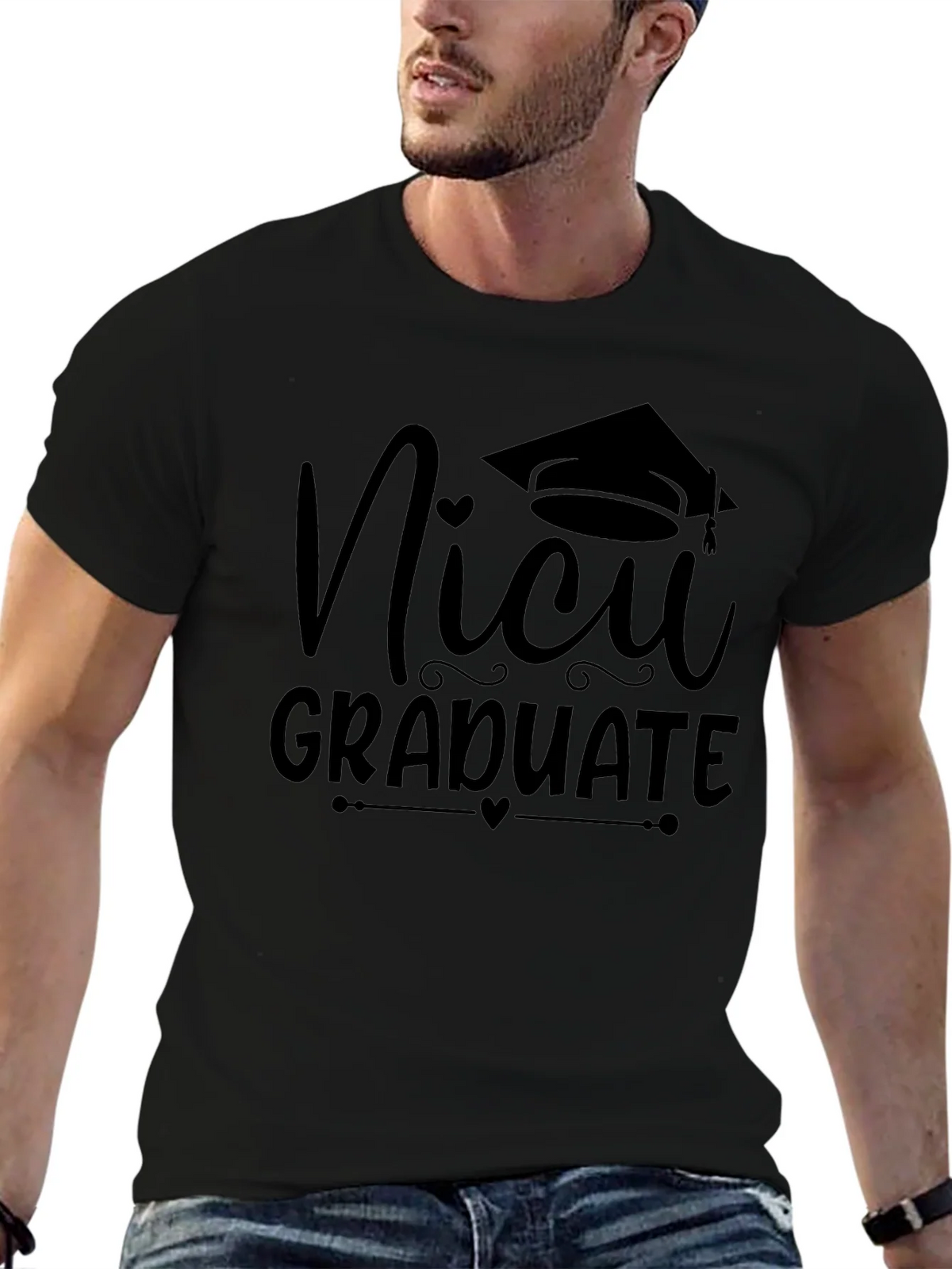 NICU Graduate Black T-Shirt product image 6