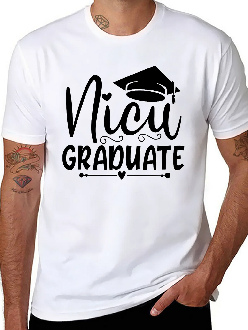 NICU Graduate Black T-Shirt product image 7