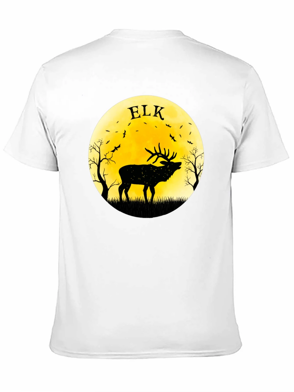 Elk Silhouette Moon Graphic Tee - Black product image 7