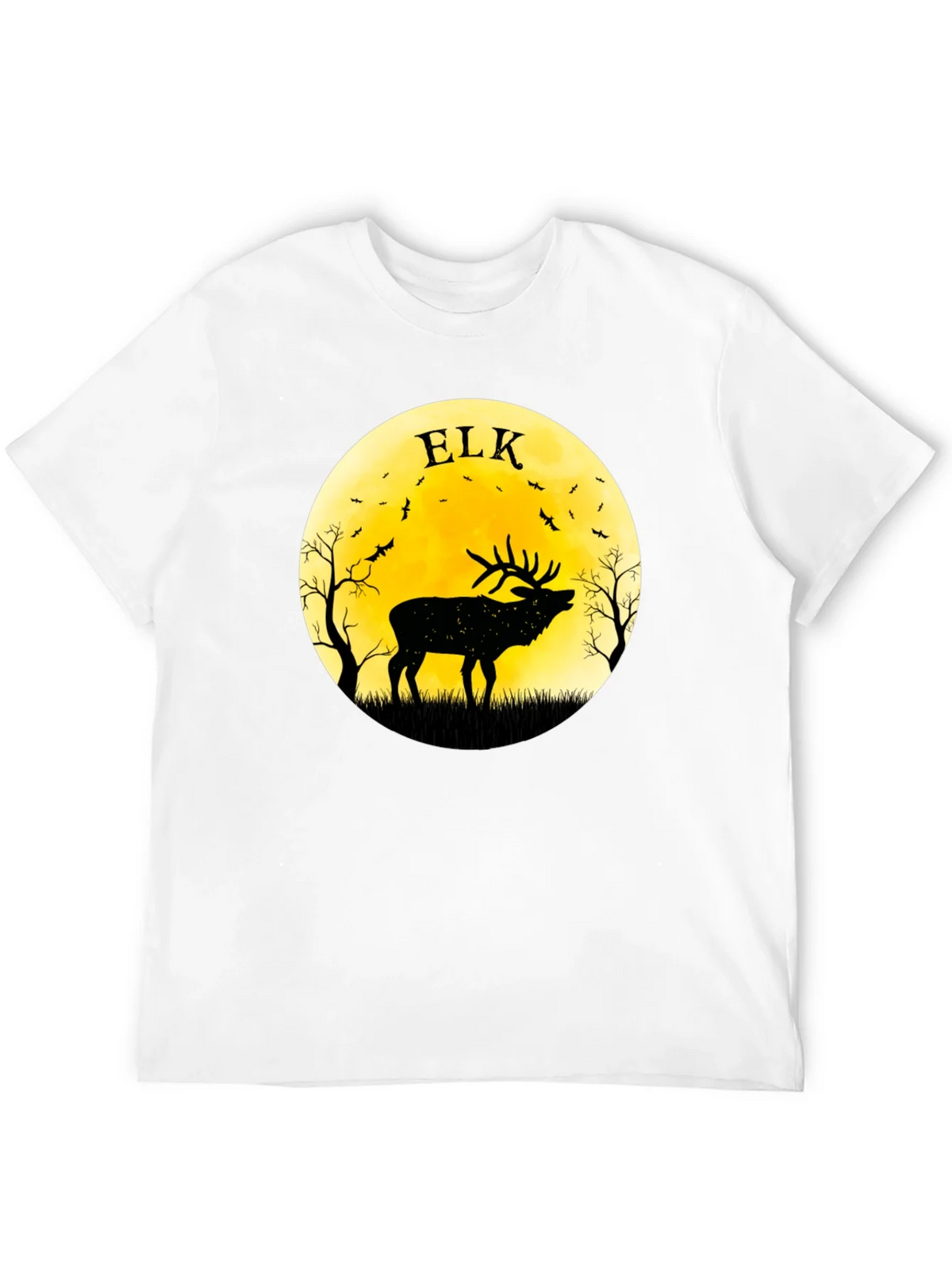 Elk Silhouette Moon Graphic Tee - Black product image 8