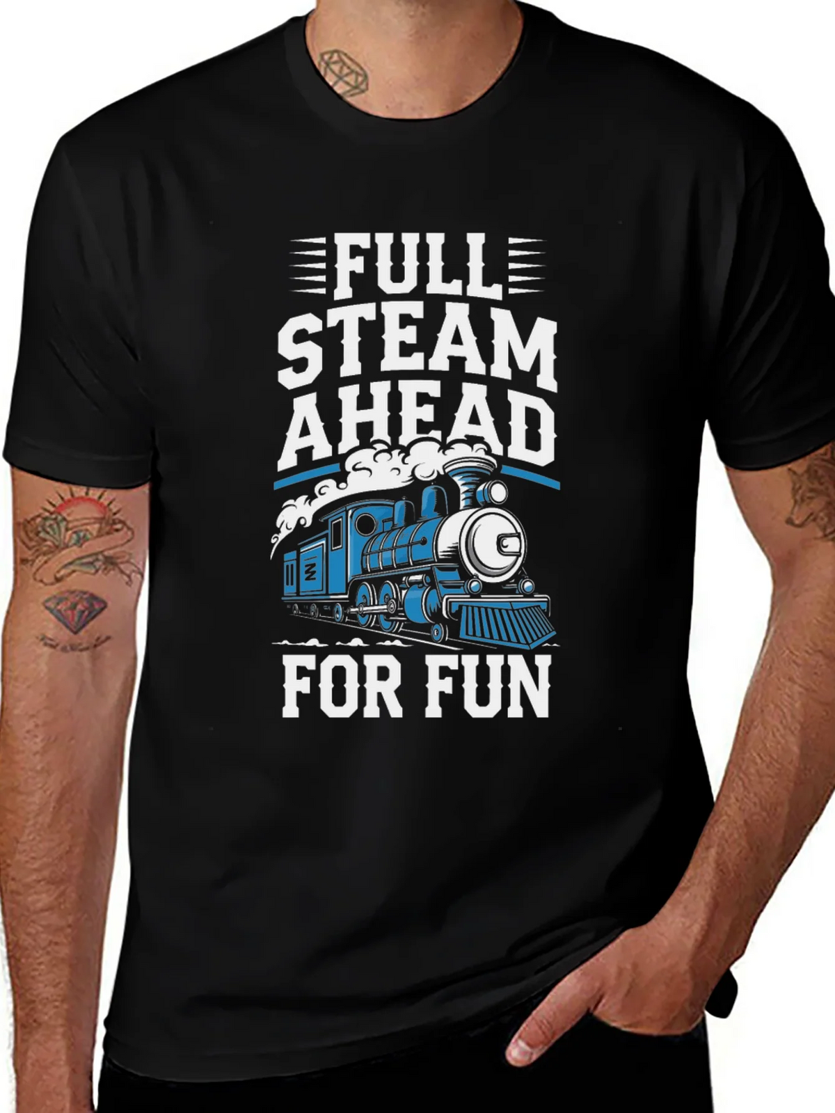 Full Steam Ahead Train T-Shirt product image 1