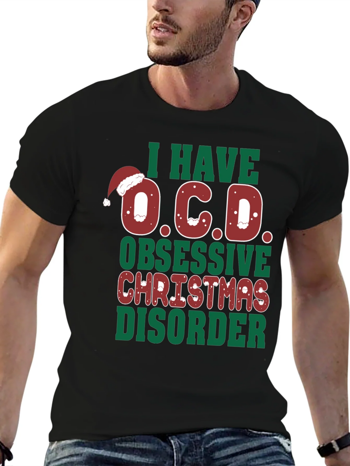 Funny Christmas OCD Graphic Tee