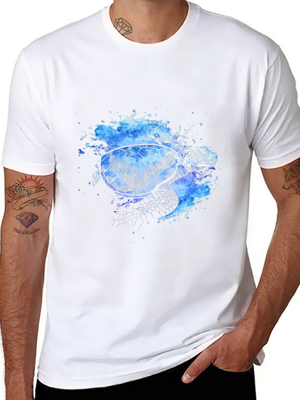 Turtle Splash T-Shirt - Unique Artistic Design product image 7