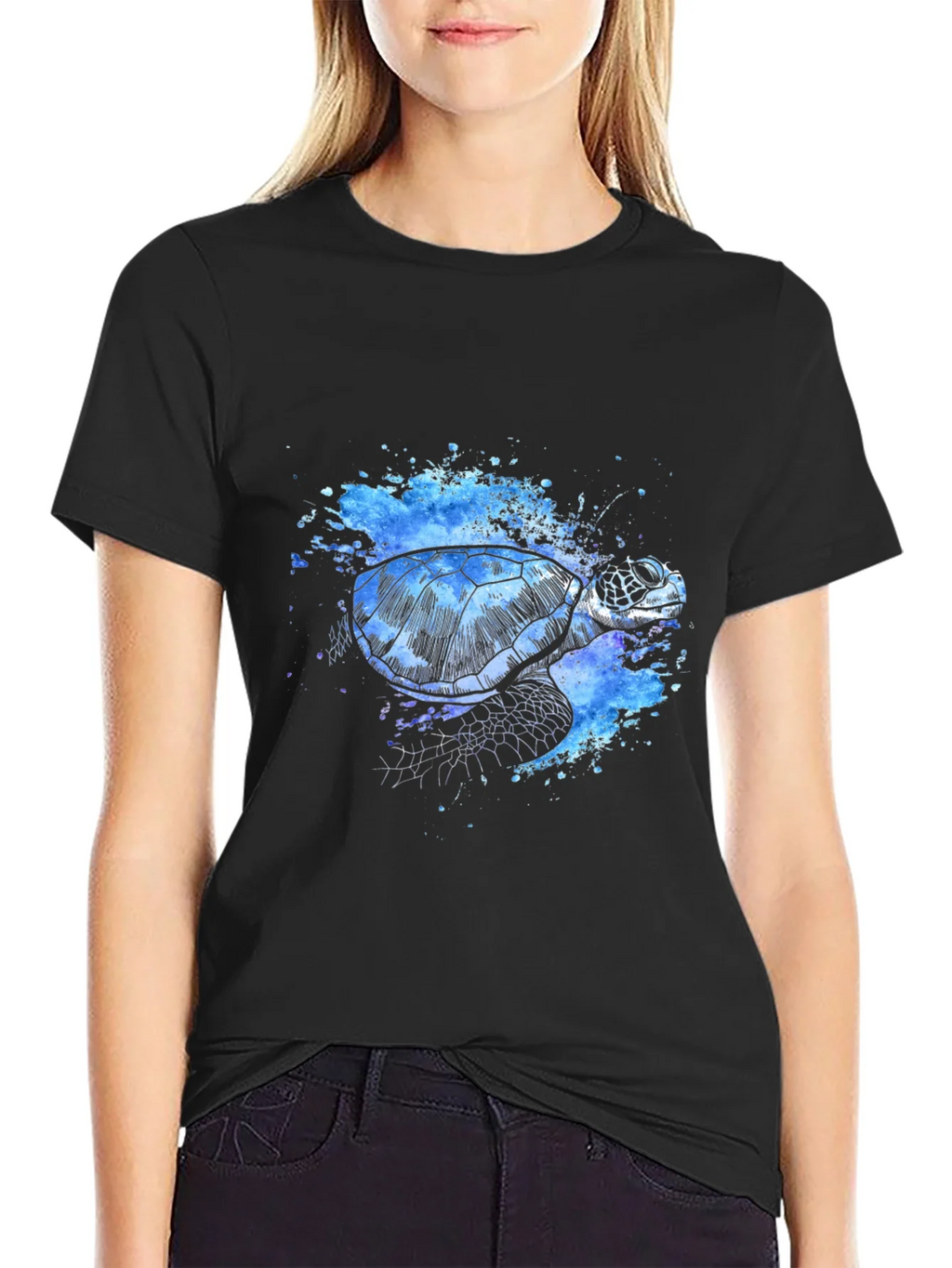 Turtle Splash T-Shirt - Unique Artistic Design product image 2