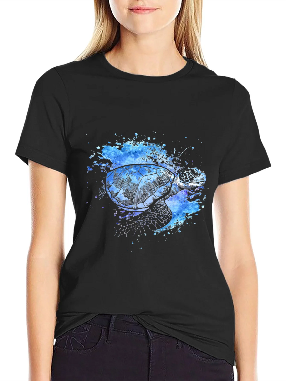 Turtle Splash T-Shirt - Unique Artistic Design product image 2