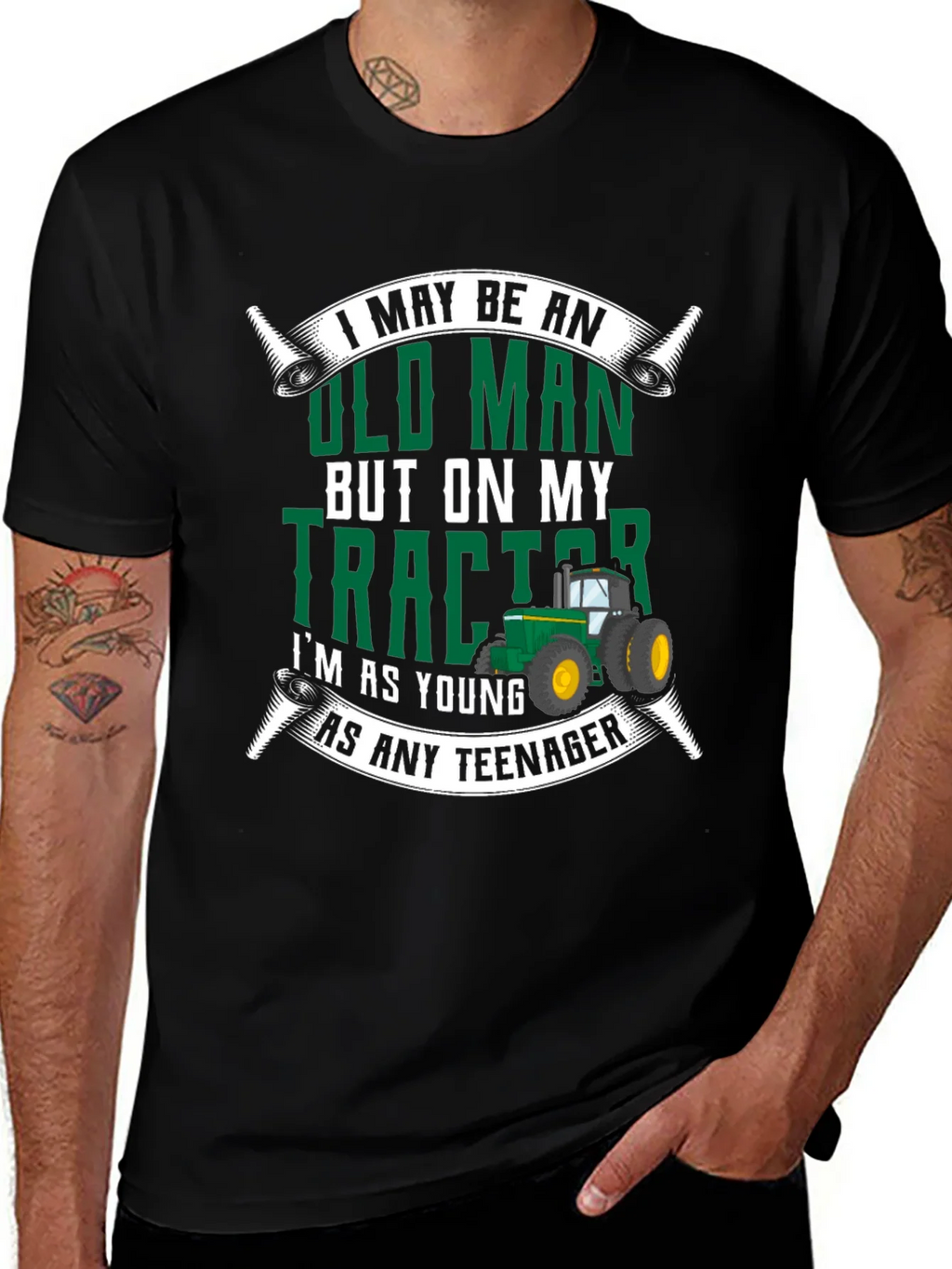 Old Man Tractor T-Shirt - Funny Novelty Gift product image 1
