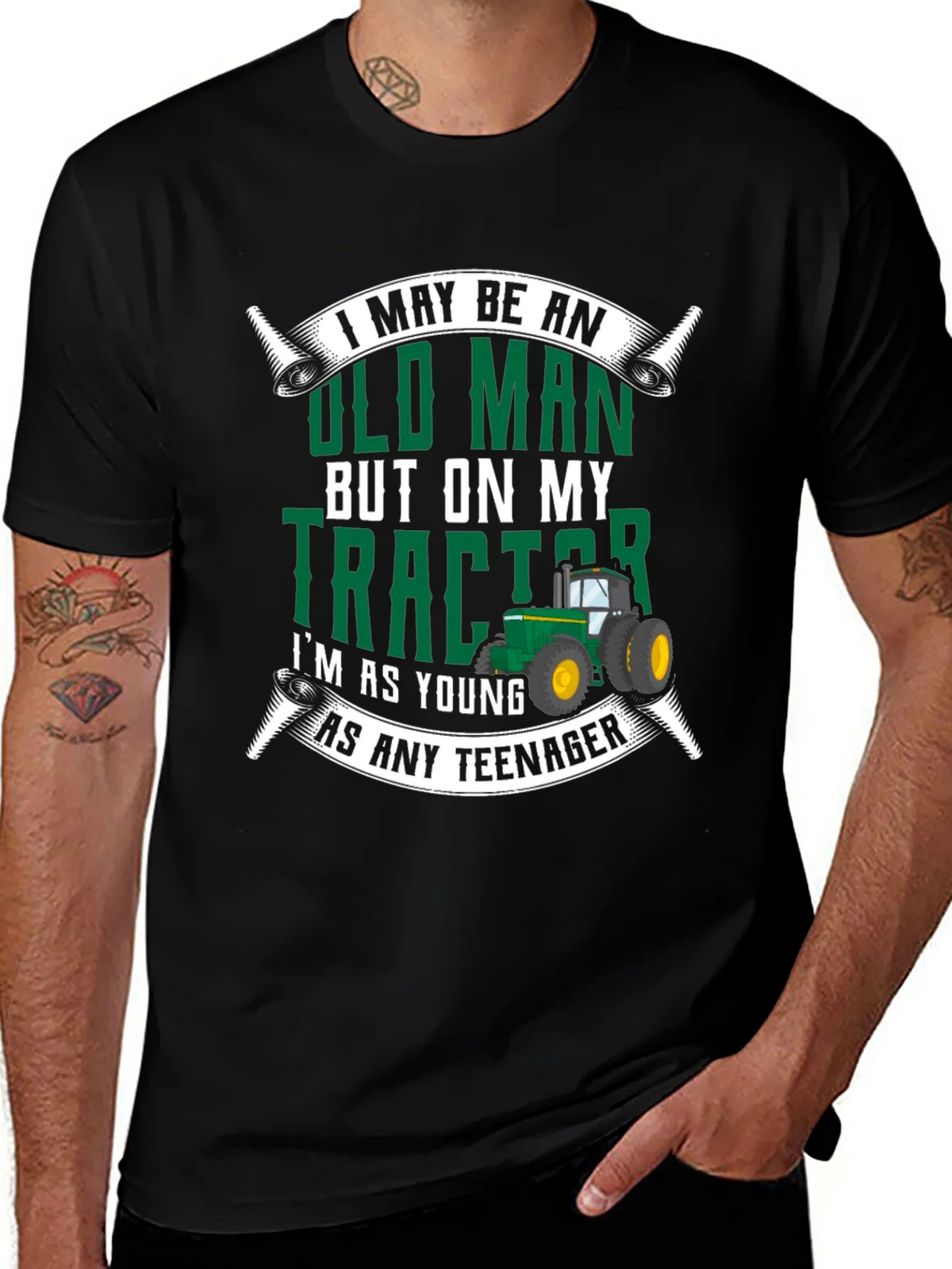 Old Man Tractor T-Shirt - Funny Novelty Gift product image 1